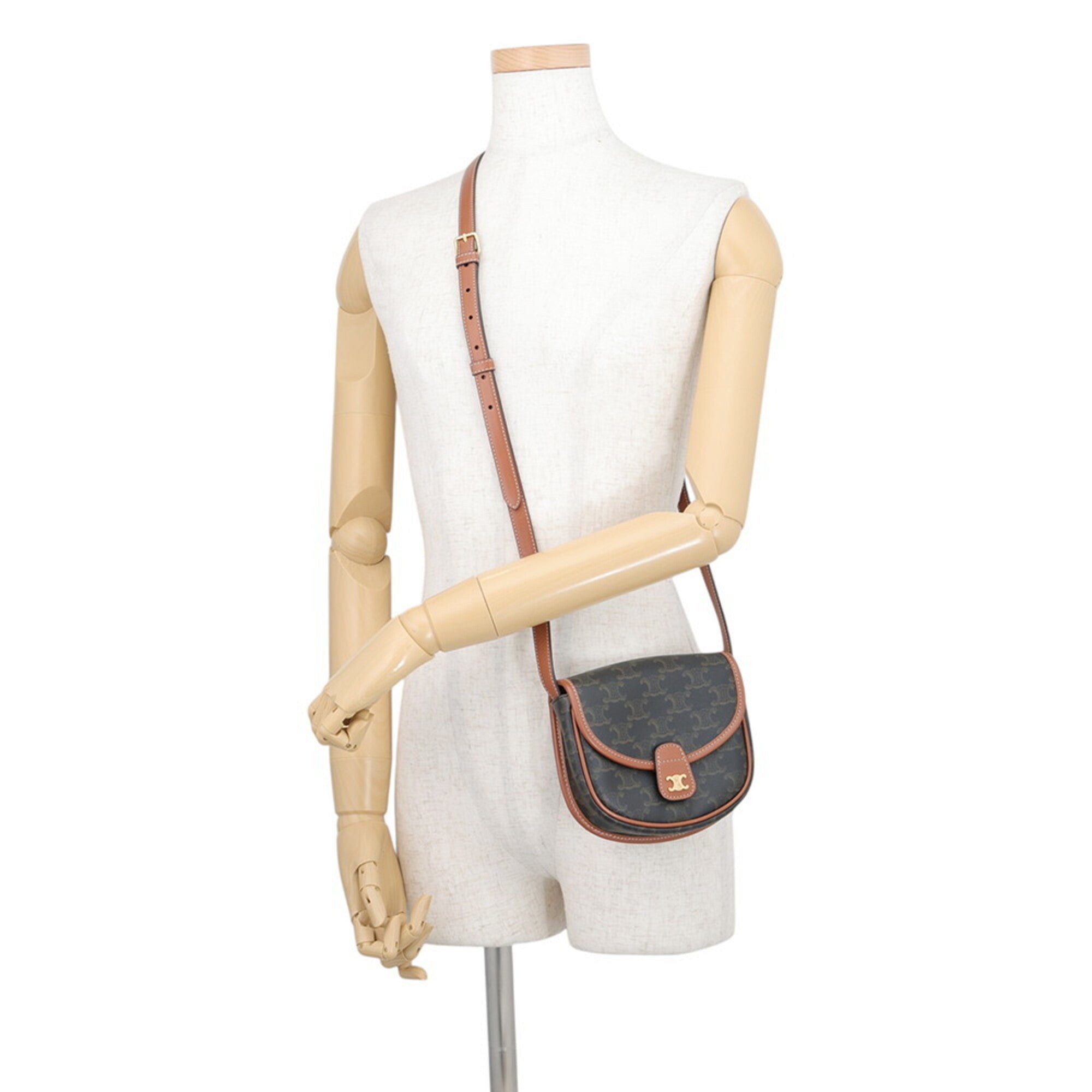 Celine Brown Pvc Shoulder Bag (Pre-Owned)