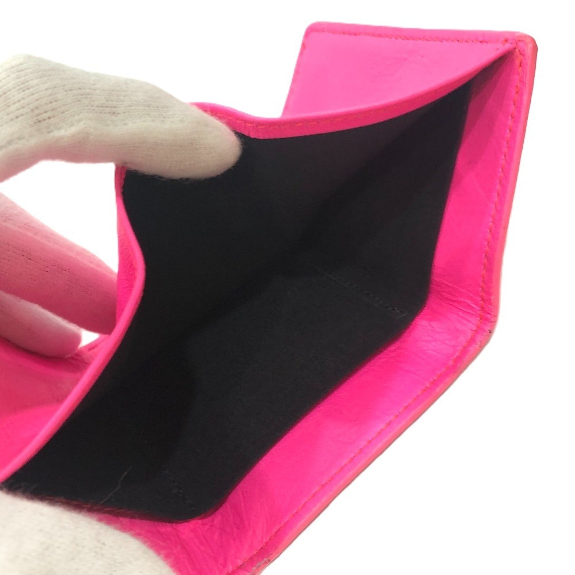 Balenciaga Pink Leather Wallet (Tri-Fold) (Pre-Owned)