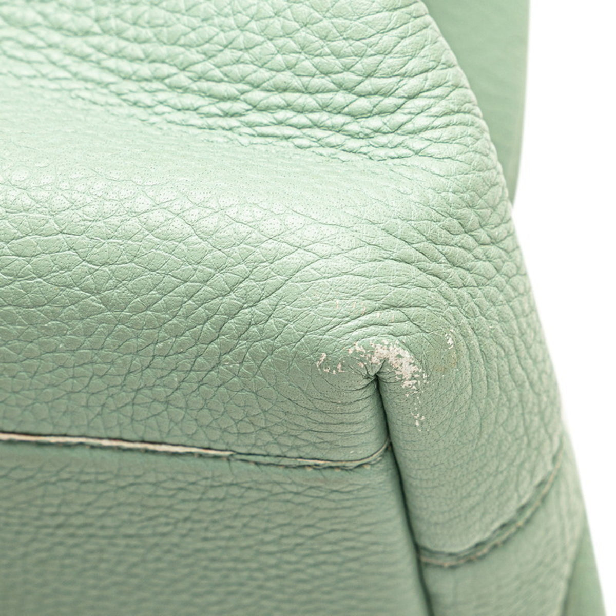 Bottega Veneta Intrecciato Green Leather Handbag (Pre-Owned)