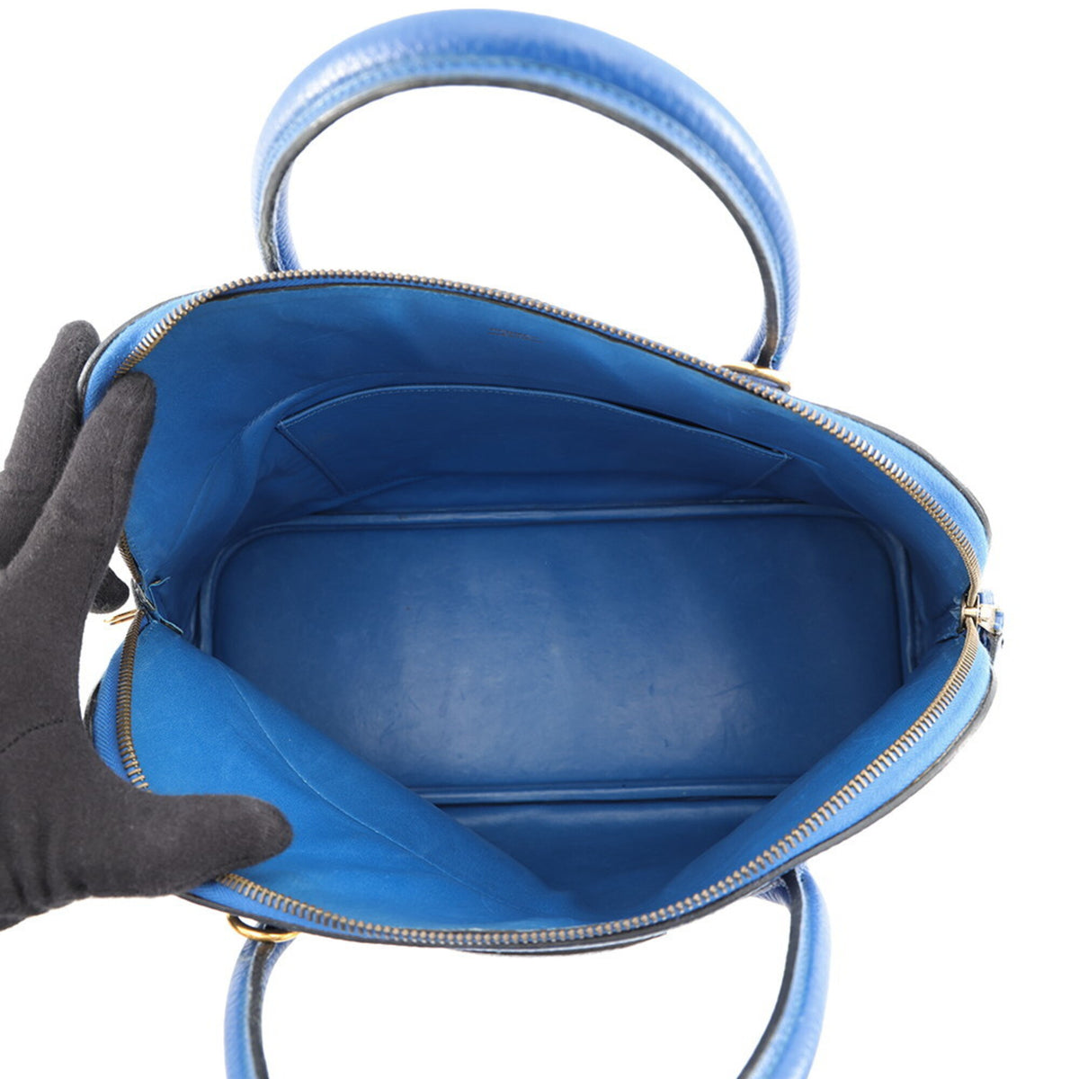 Hermes Bolide Blue Ardennes Leather Handbag Shoulder Bag (Pre-Owned)