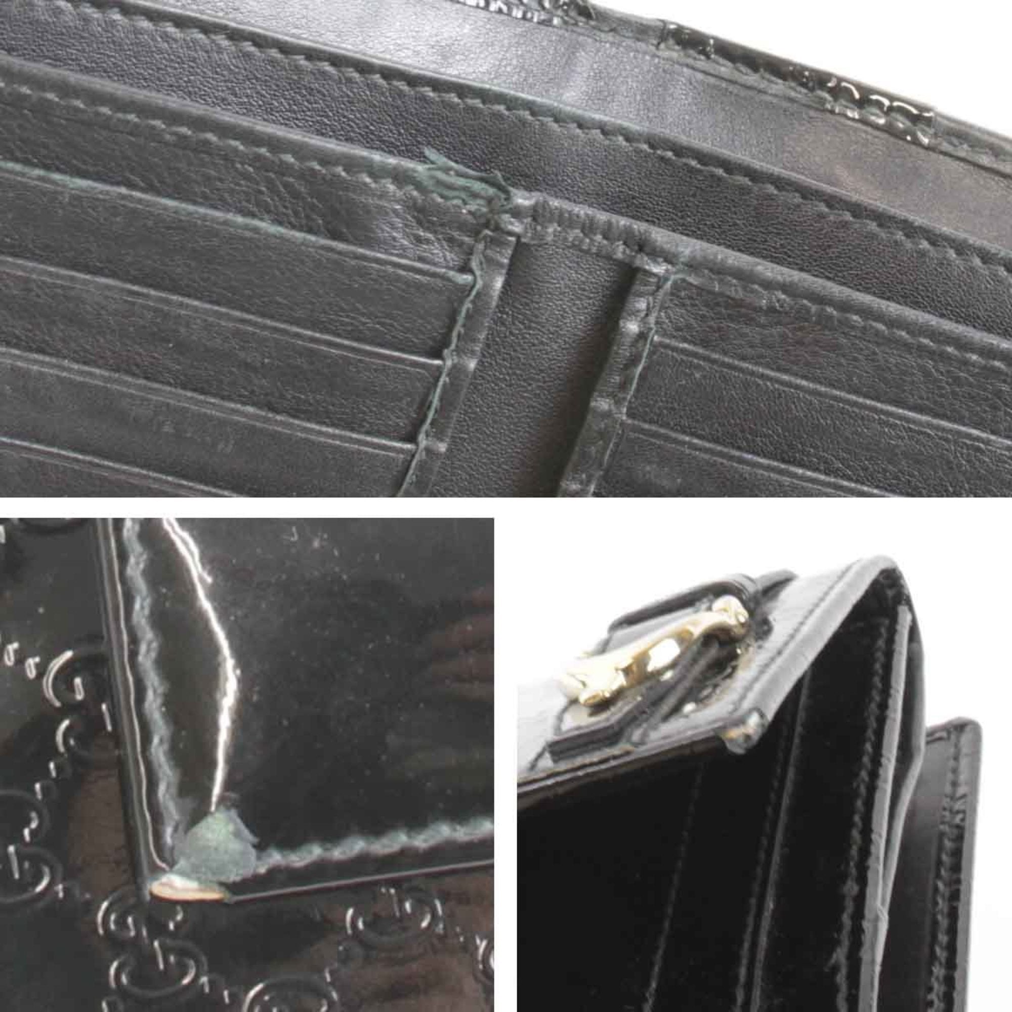 Gucci Black Patent Leather Wallet (Bi-Fold) (Pre-Owned)