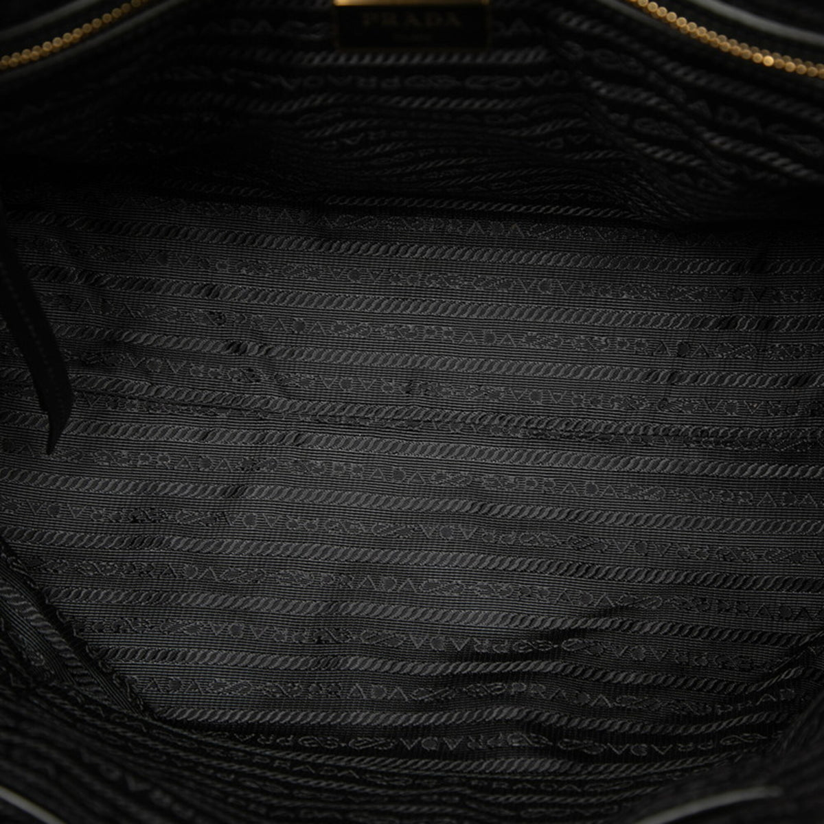 Prada Black Nylon Leather Handbag Tote Bag (Pre-Owned)