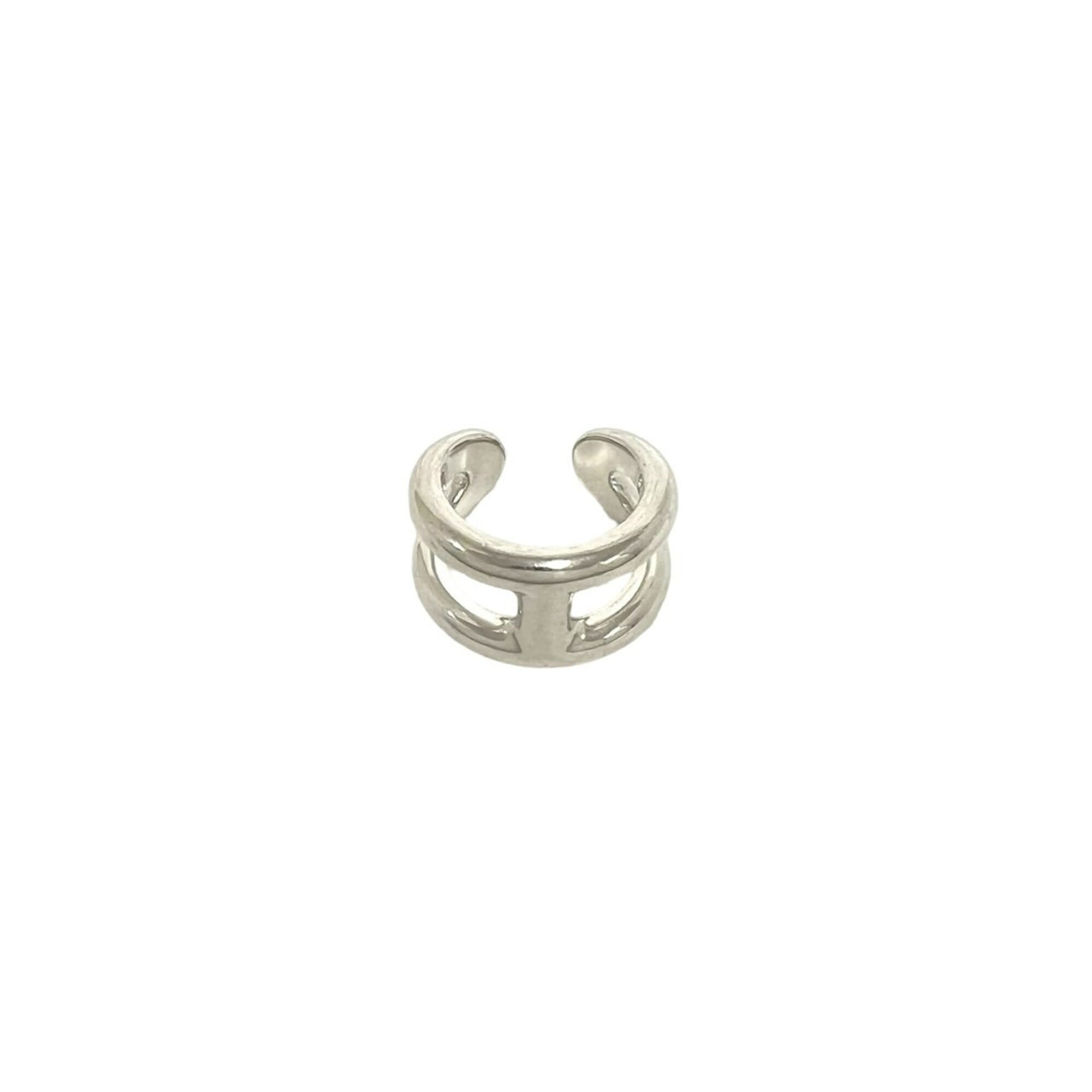 Hermes Silver Silver 925 Band Ring (Pre-Owned)
