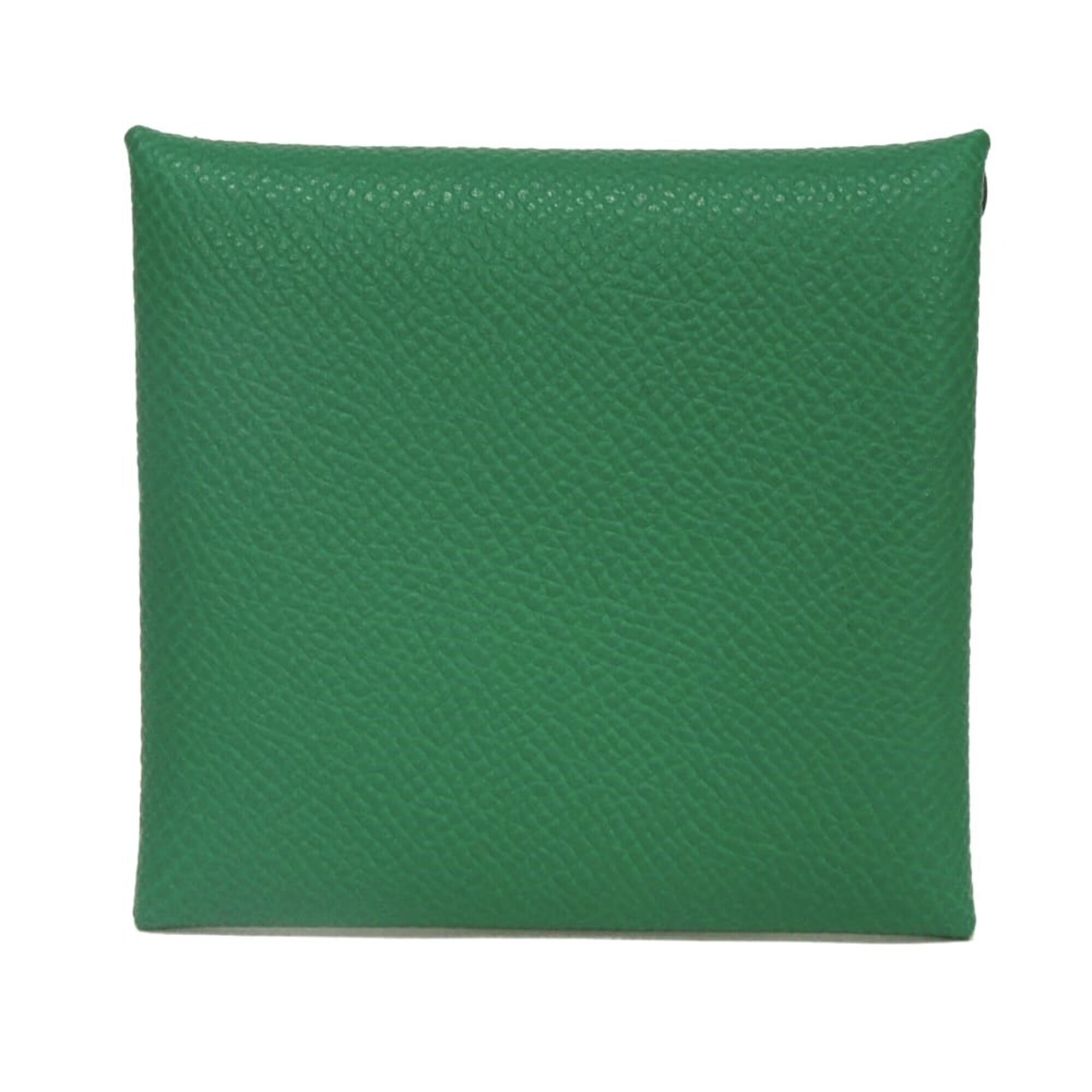 Hermes Bicolor Green Epsom Leather Coin Purse/Coin Case (Pre-Owned)