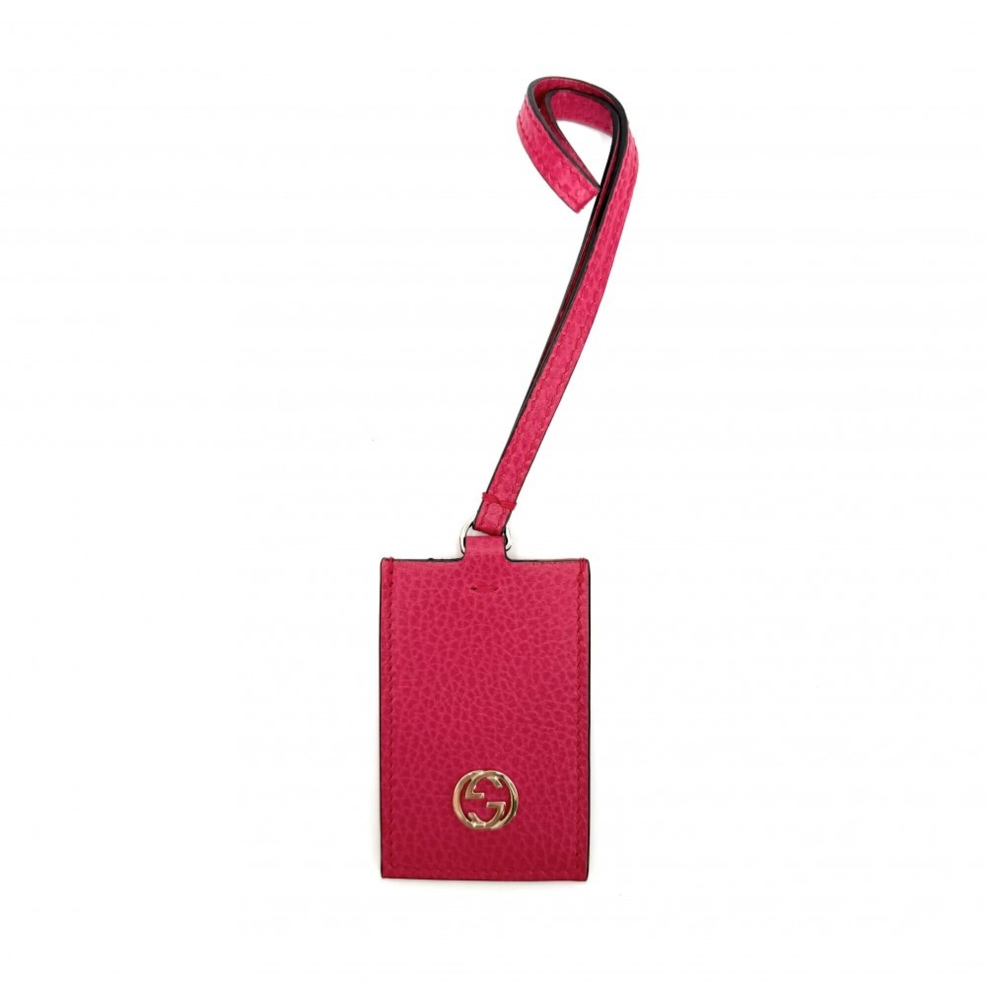 Gucci Orange Pink Leather Handbag Tote Bag (Pre-Owned)