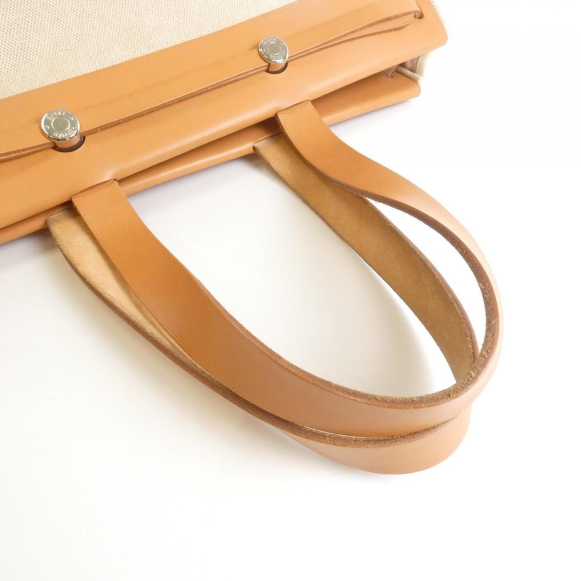 Hermes Natural Sable Toile H Handbag (Pre-Owned)