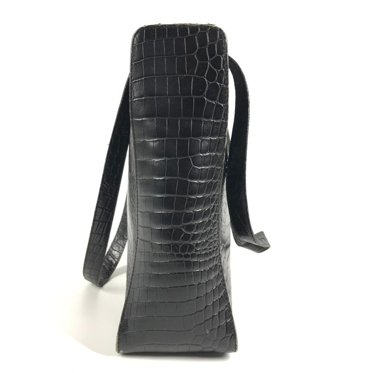 Salvatore Ferragamo Black Gold Leather Shoulder Bag Tote Bag (Pre-Owned)