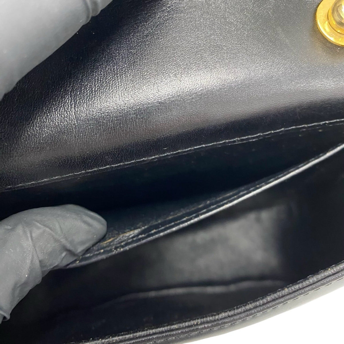 Celine Black Leather Pochette Shoulder Bag (Pre-Owned)