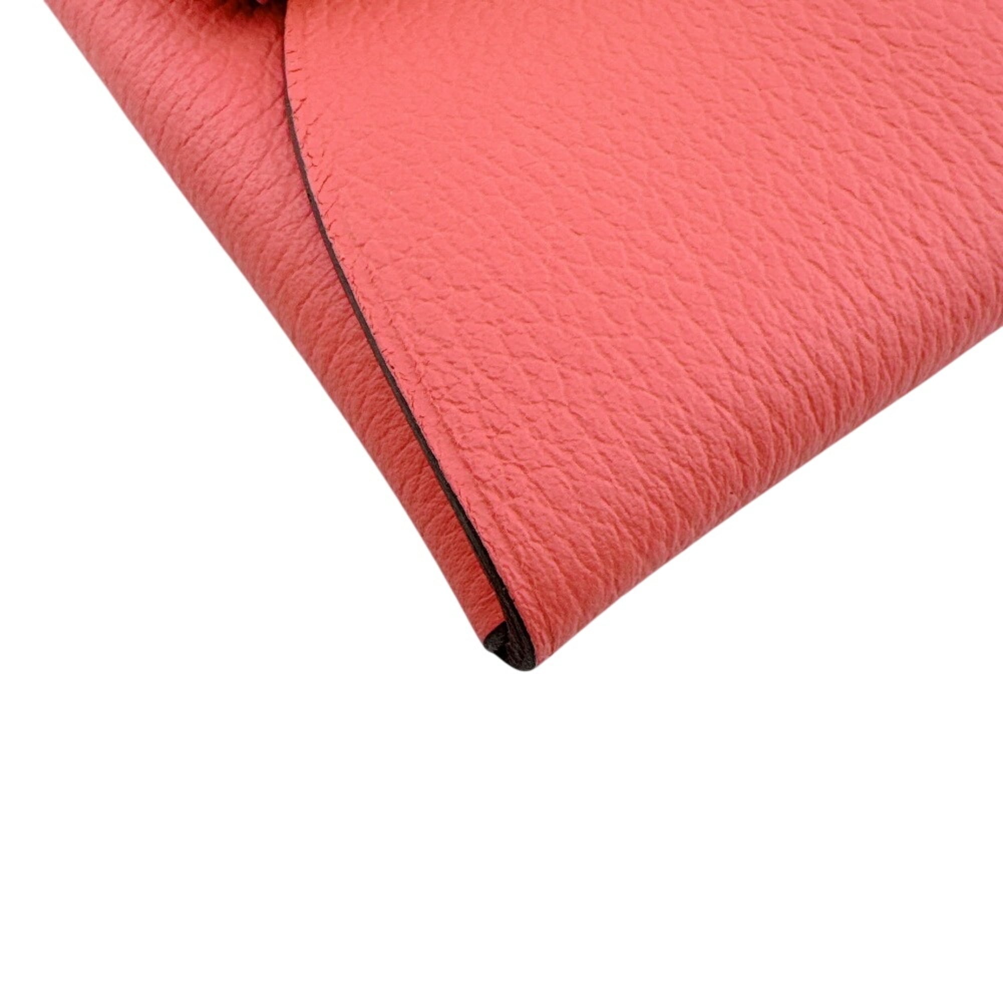 Hermes Pink Rose Azalee Coin Purse/Coin Case (Pre-Owned)