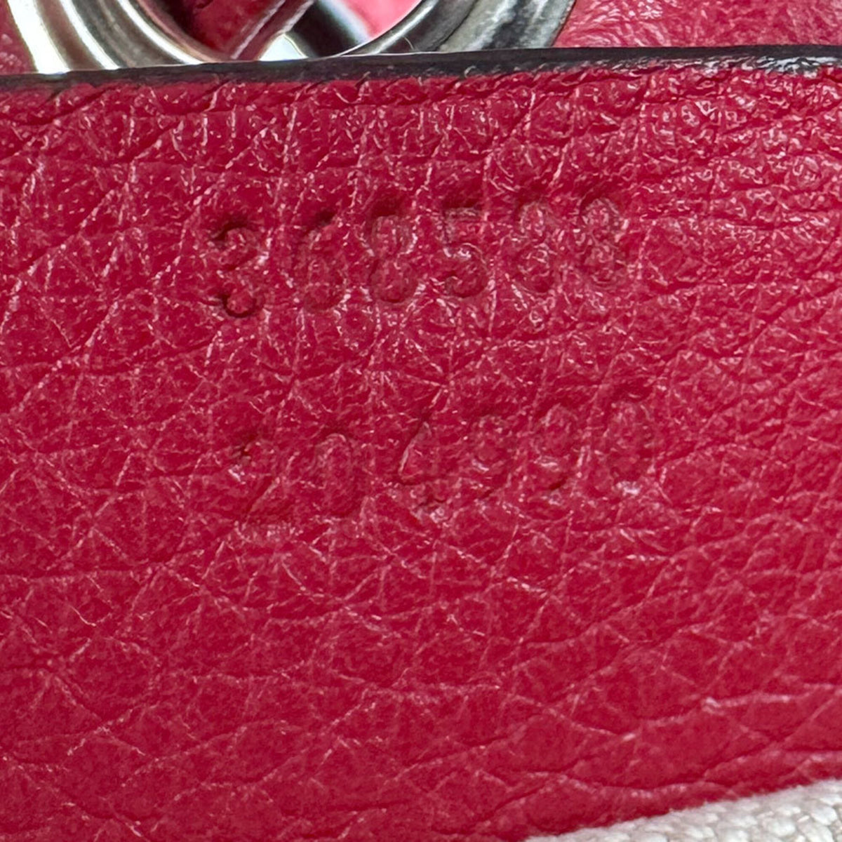 Gucci Red Color Leather Backpack (Pre-Owned)
