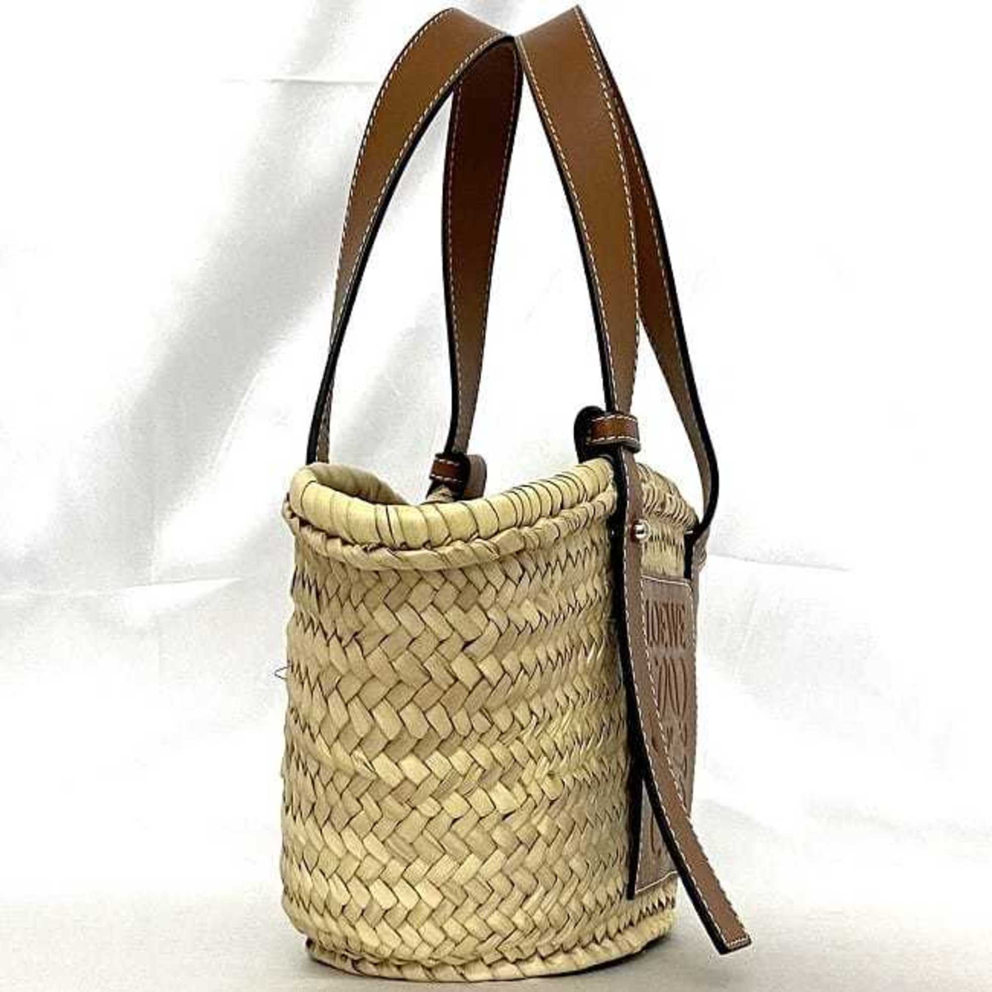 Loewe Beige Brown Leather Handbag Tote Bag (Pre-Owned)