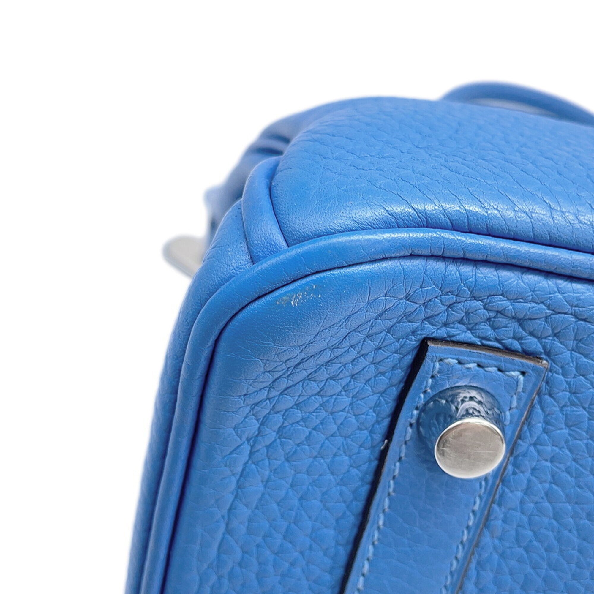 Hermes Birkin Blue Paradise Taurillon Clemence Leather Handbag (Pre-Owned)