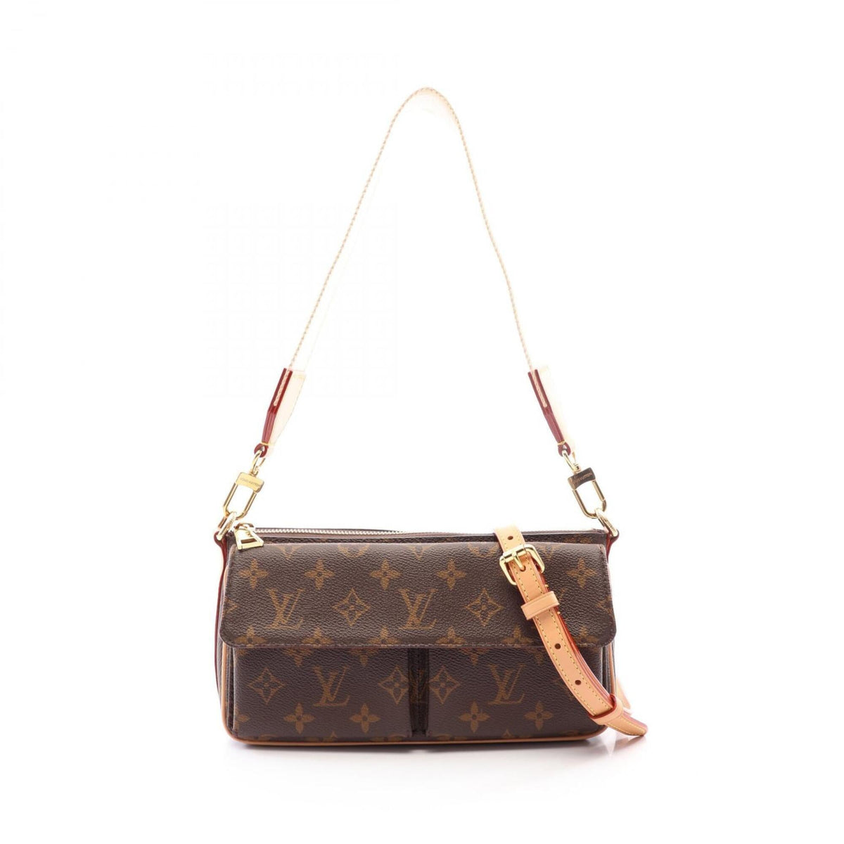 Louis Vuitton Brown Pvc Leather Handbag Shoulder Bag (Pre-Owned)