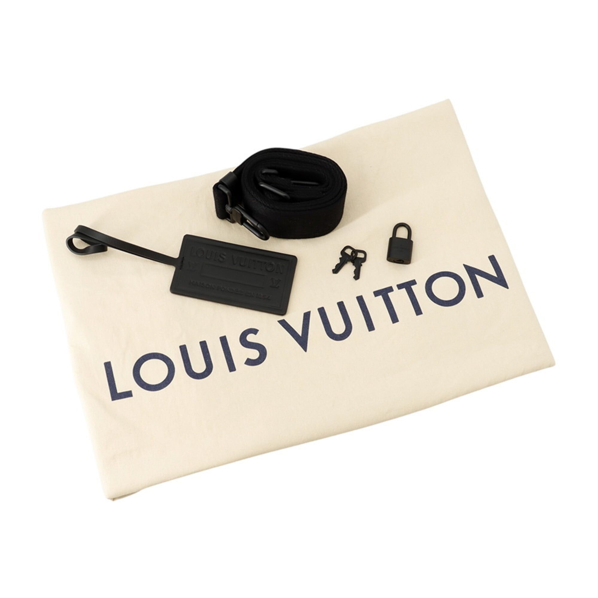 Louis Vuitton Black Noir Leather Handbag Tote Bag (Pre-Owned)
