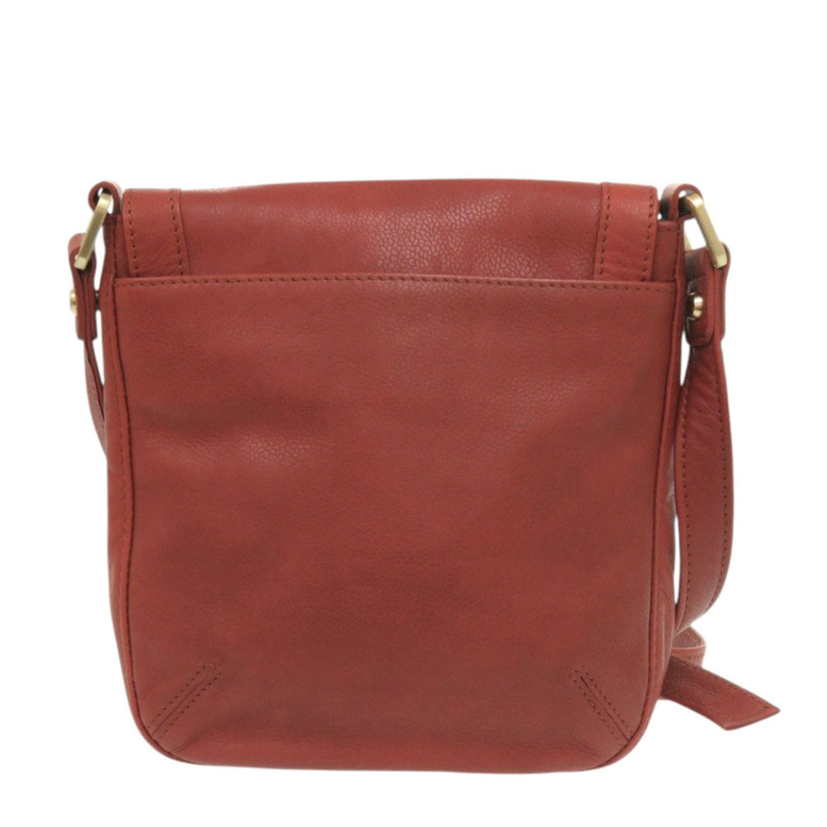 Longchamp Red Color Leather Shoulder Bag (Pre-Owned)