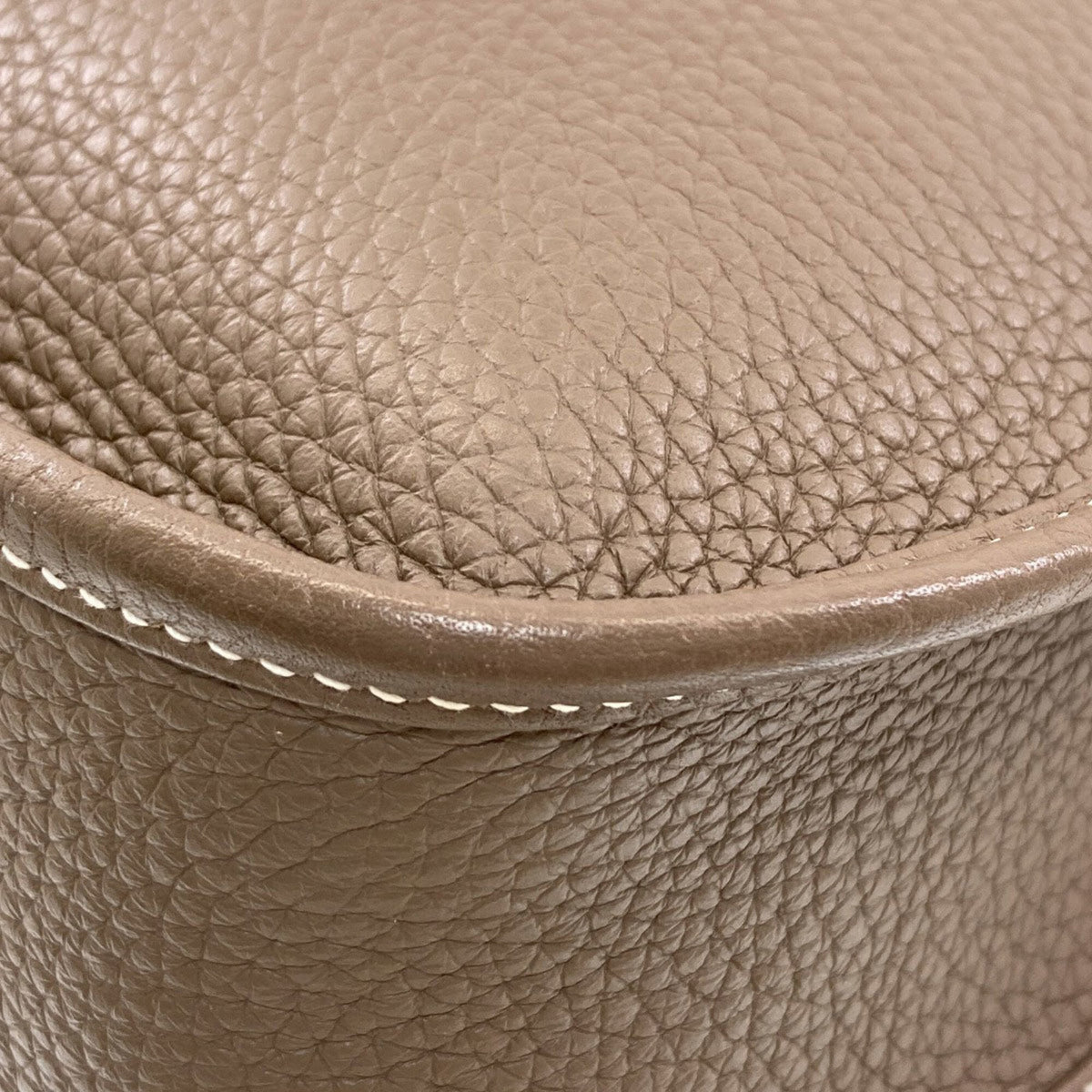 Hermes Etoupe Gray Taurillon Clemence Leather Shoulder Bag (Pre-Owned)