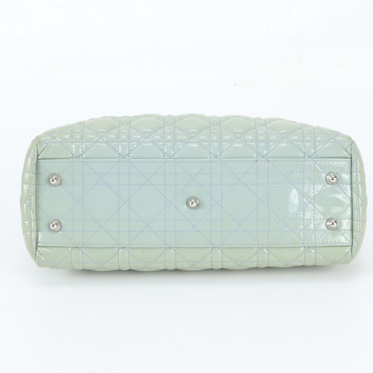Christian Dior Green Leather Shoulder Bag Tote Bag (Pre-Owned)