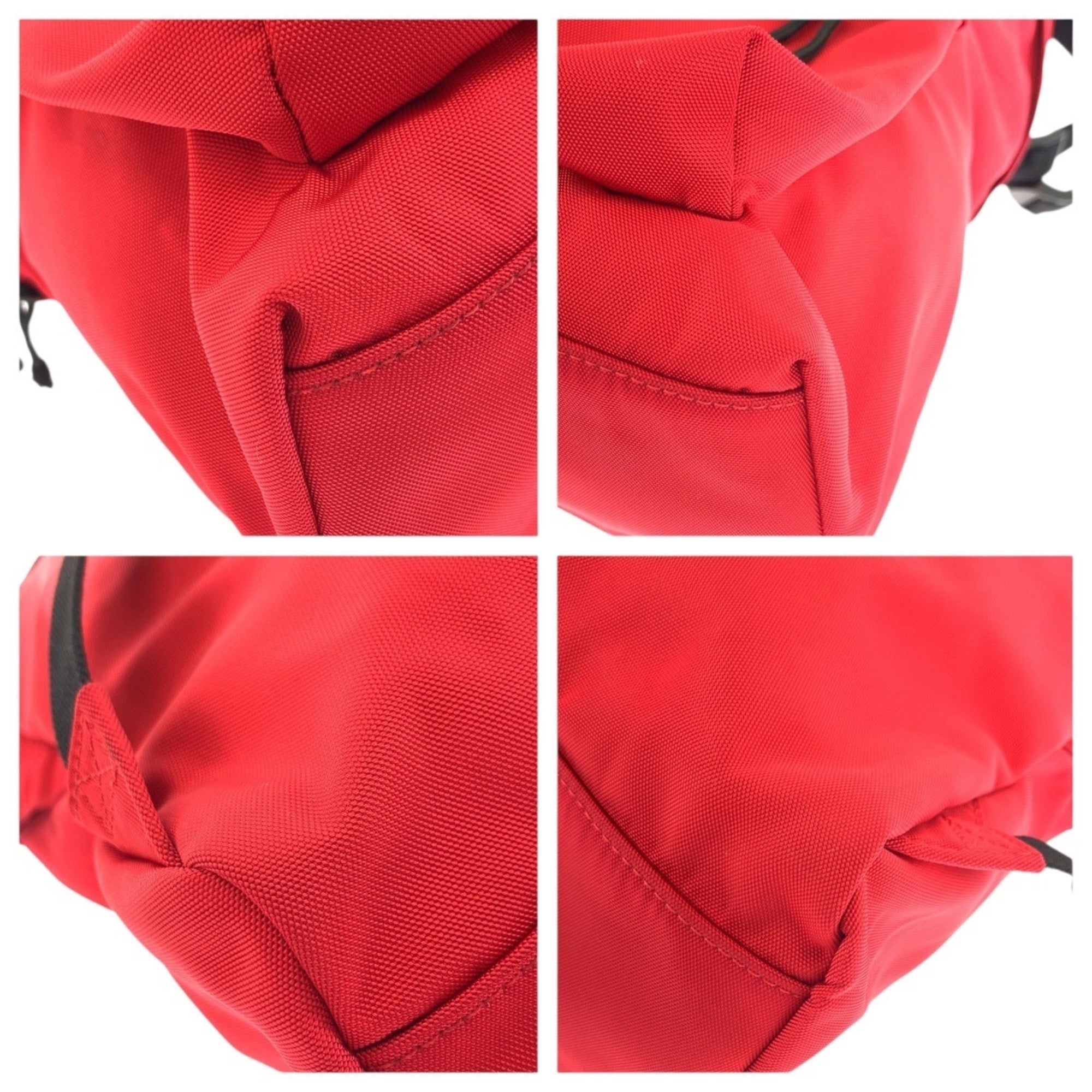 Balenciaga Black Red Color Canvas Backpack (Pre-Owned)