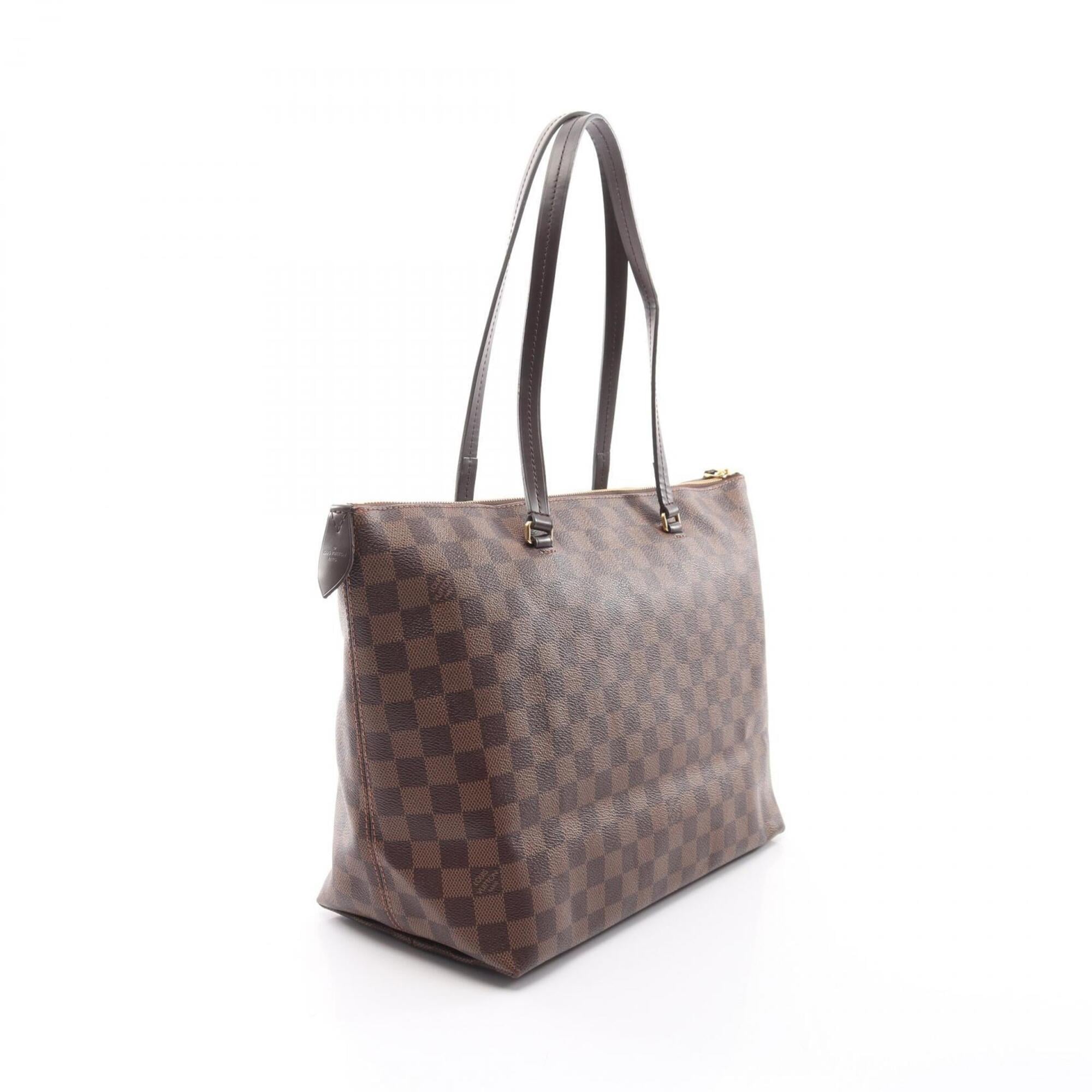 Louis Vuitton Damier Brown Ebene Coated Canvas Handbag Tote Bag (Pre-Owned)