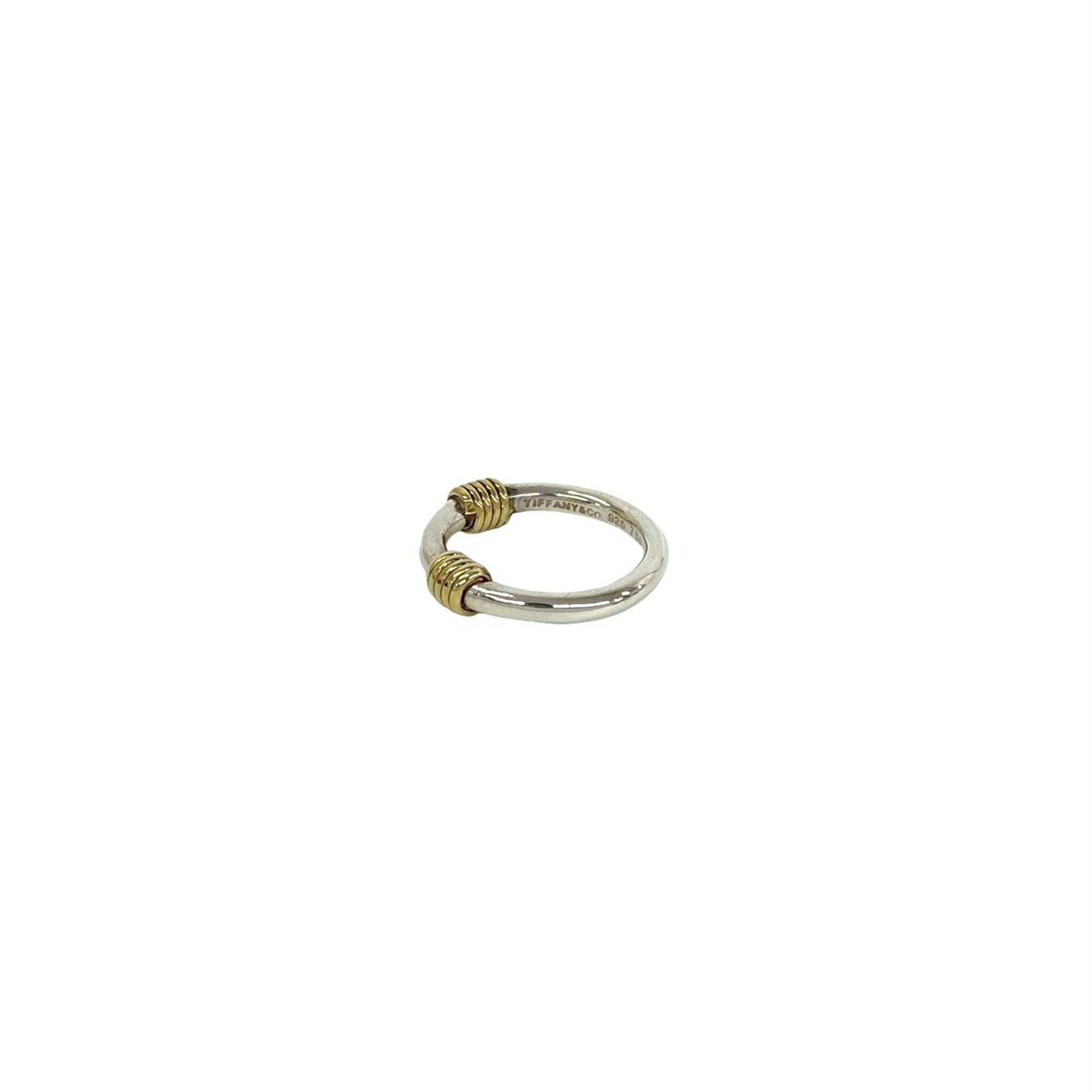 Tiffany Gold Silver Yellow Gold (18K) Silver 925 Band Ring (Pre-Owned)