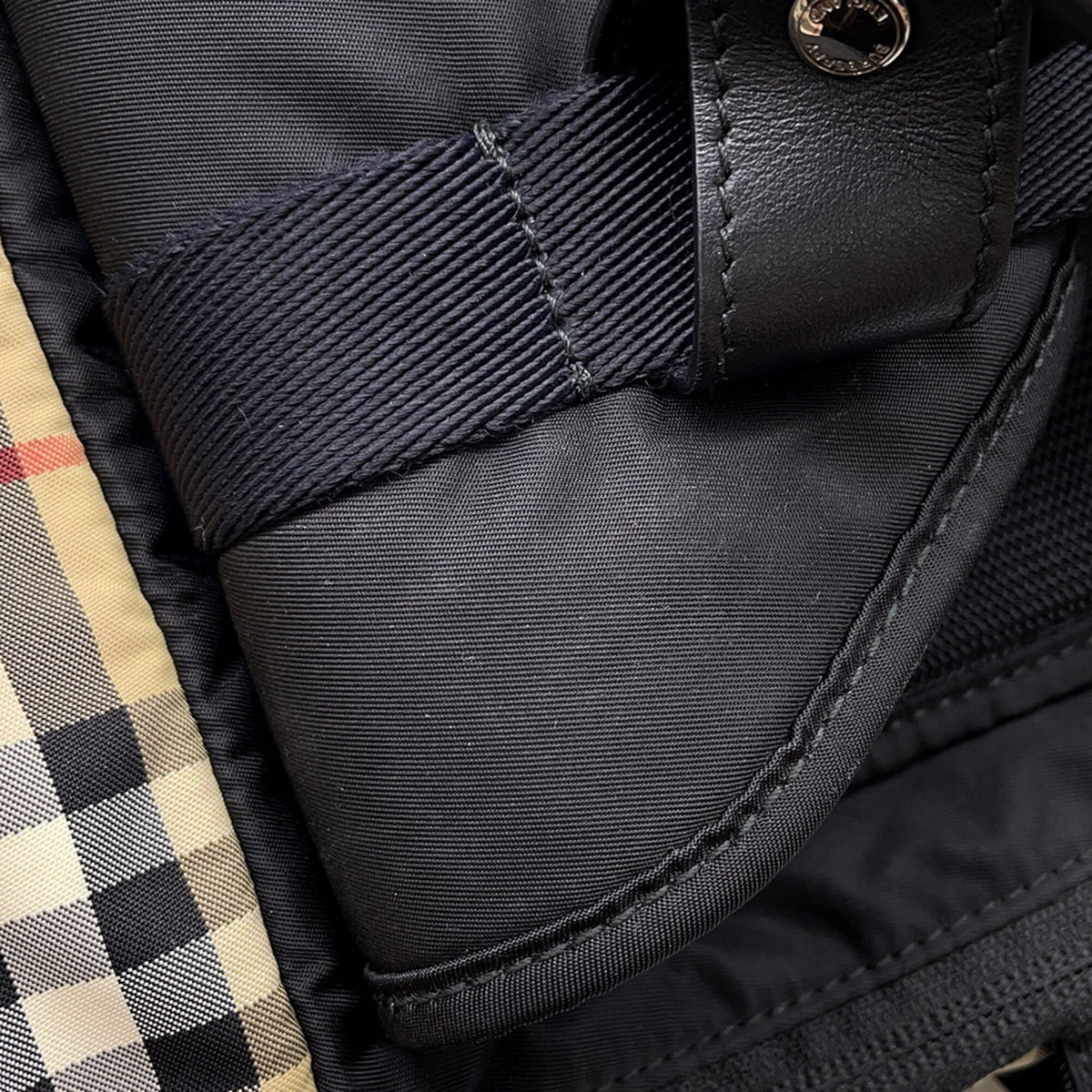 Burberry Beige Black Nylon Sling Bag (Pre-Owned)