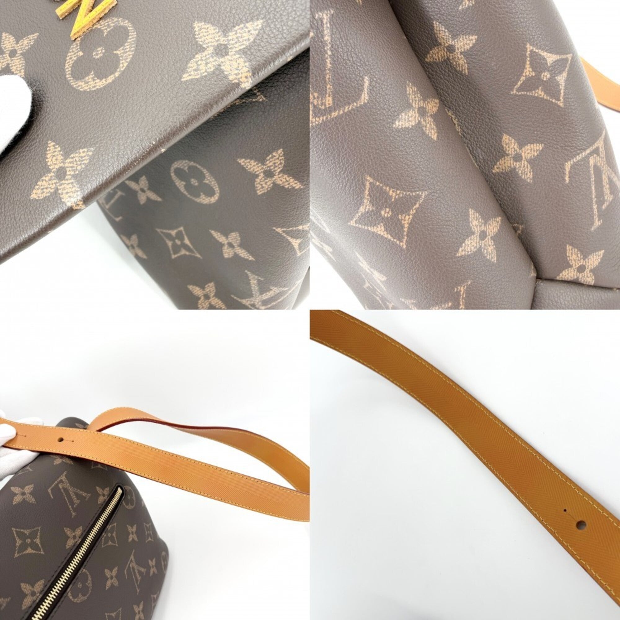 Louis Vuitton Brown Monogram Canvas Shoulder Bag (Pre-Owned)