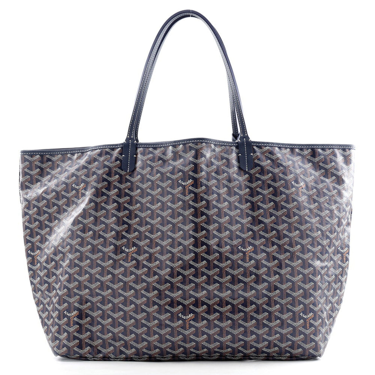 Goyard Blue Navy Pvc Leather Handbag Tote Bag (Pre-Owned)