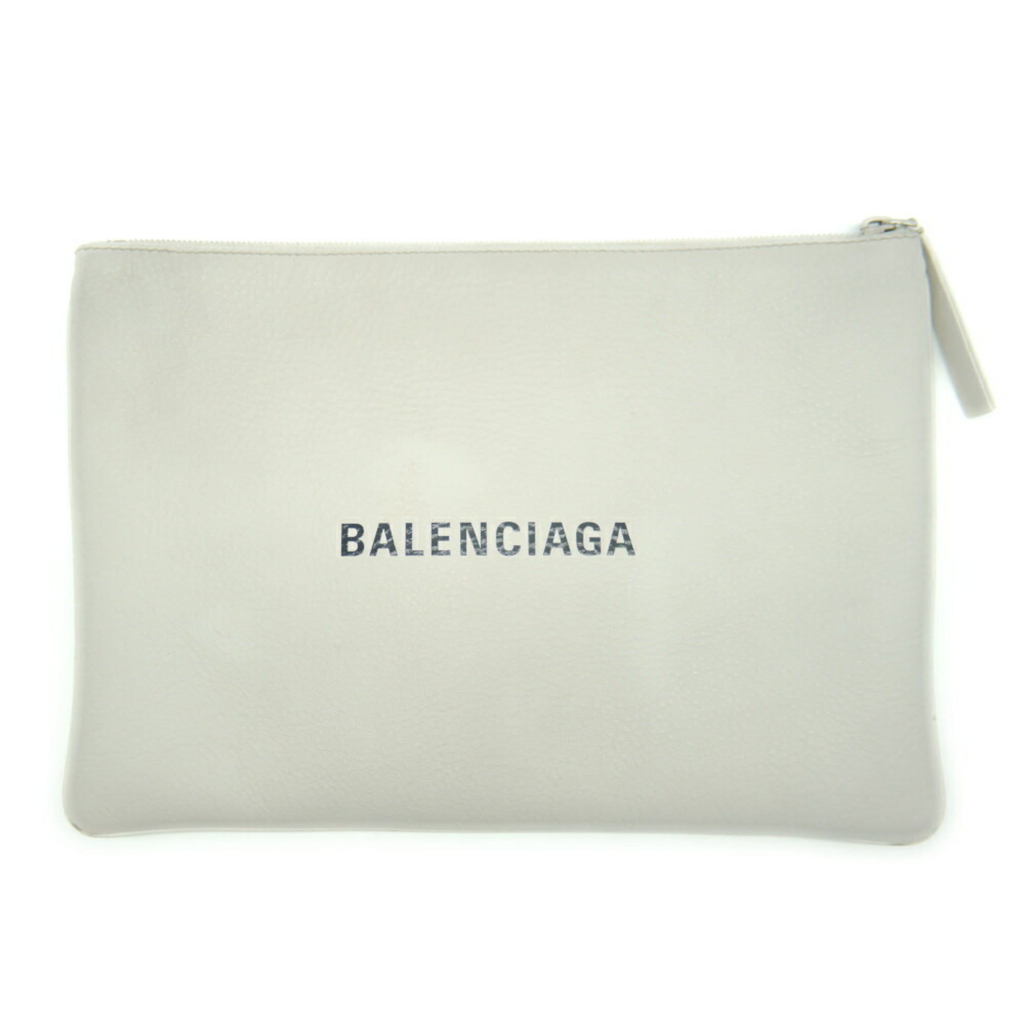 Balenciaga White Leather Clutch Bag (Pre-Owned)