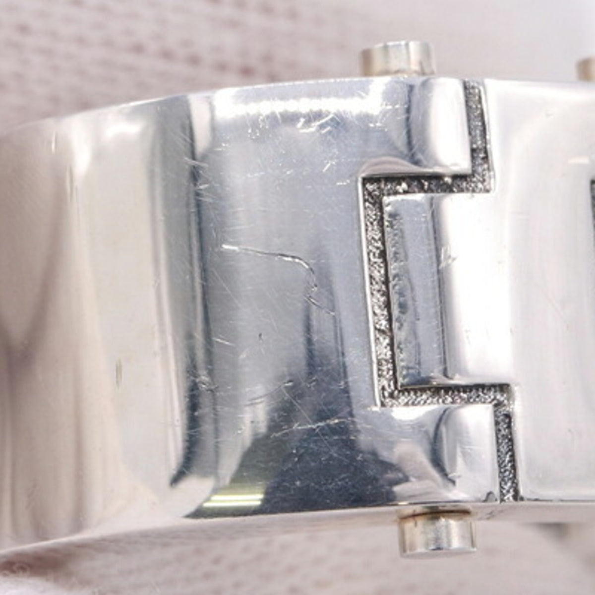Bottega Veneta Silver Sterling Silver 925 Band Ring (Pre-Owned)