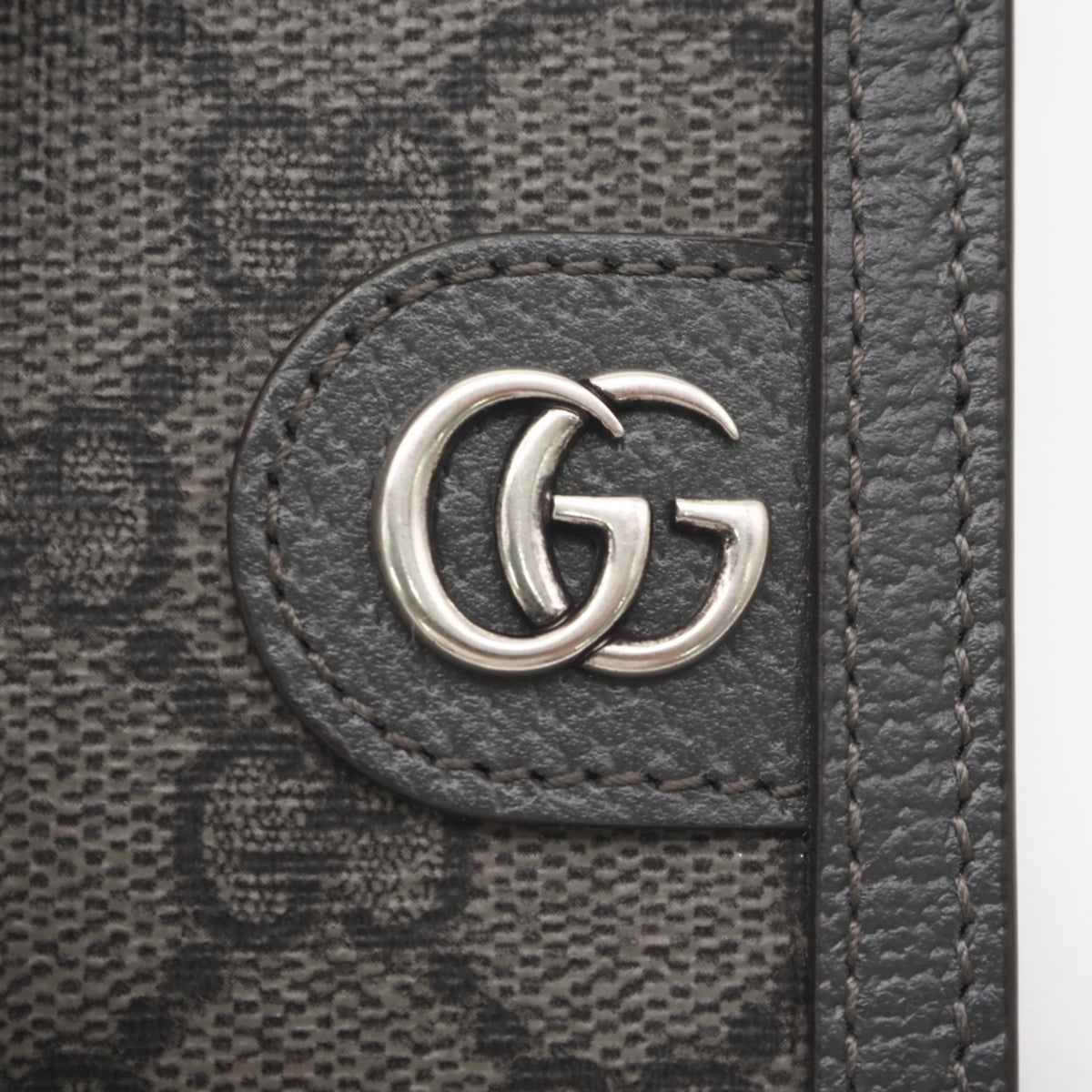 Gucci Gg Supreme Gray Coated Canvas Leather Wallet (Bi-Fold) (Pre-Owned)