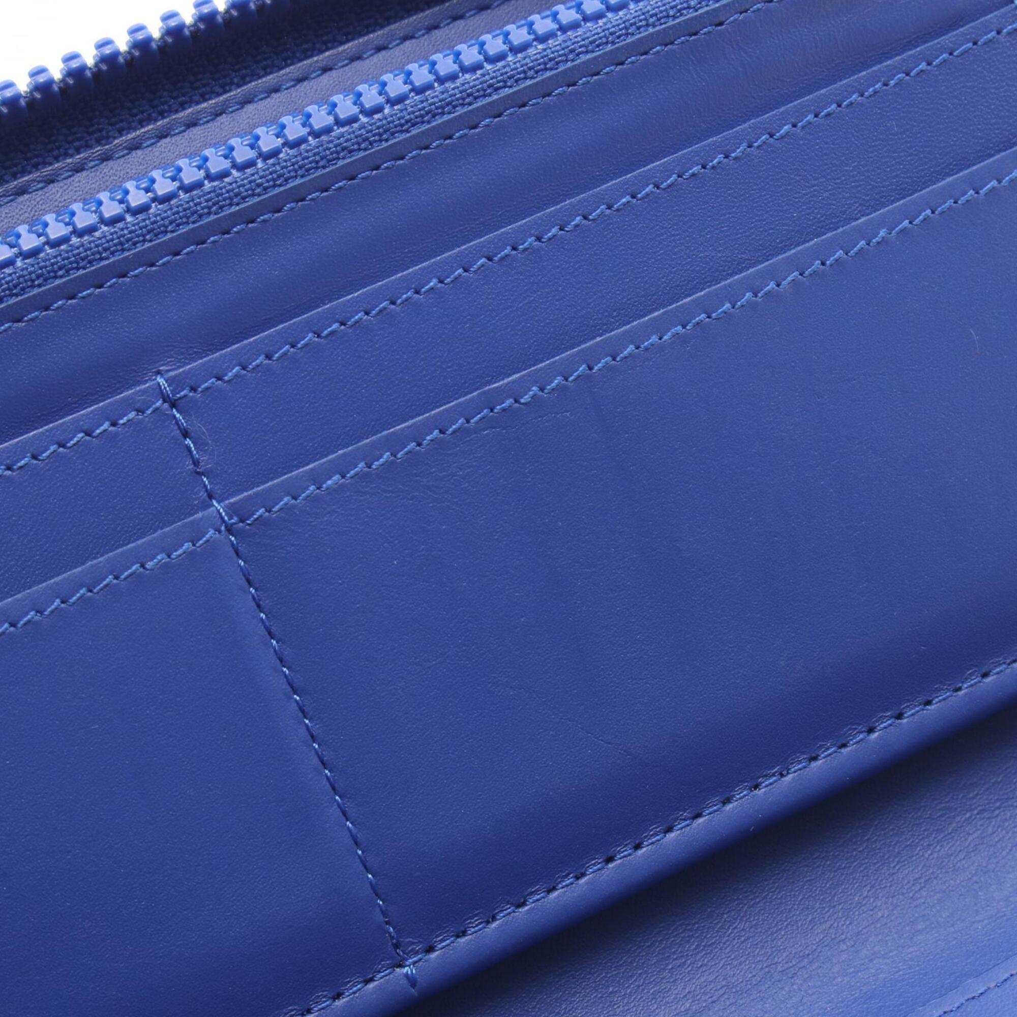 Louis Vuitton Blue Leather Long Wallet (Bi-Fold) (Pre-Owned)