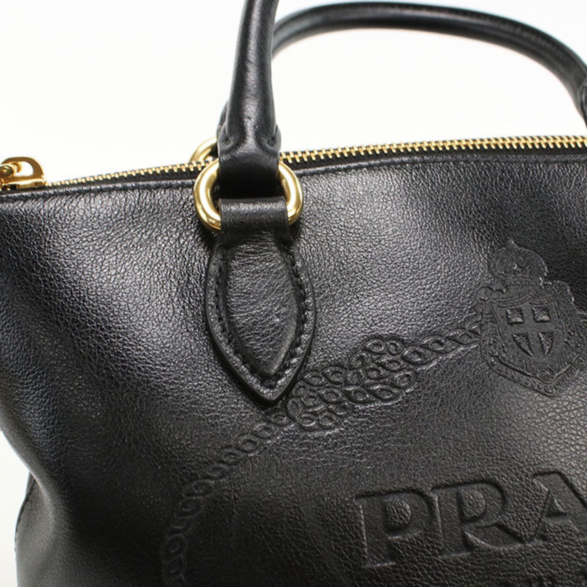 Prada Black Leather Handbag (Pre-Owned)