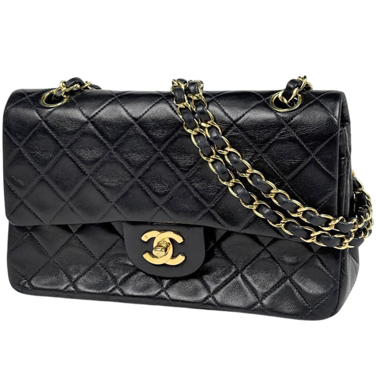 Chanel Black Leather Shoulder Bag (Pre-Owned)
