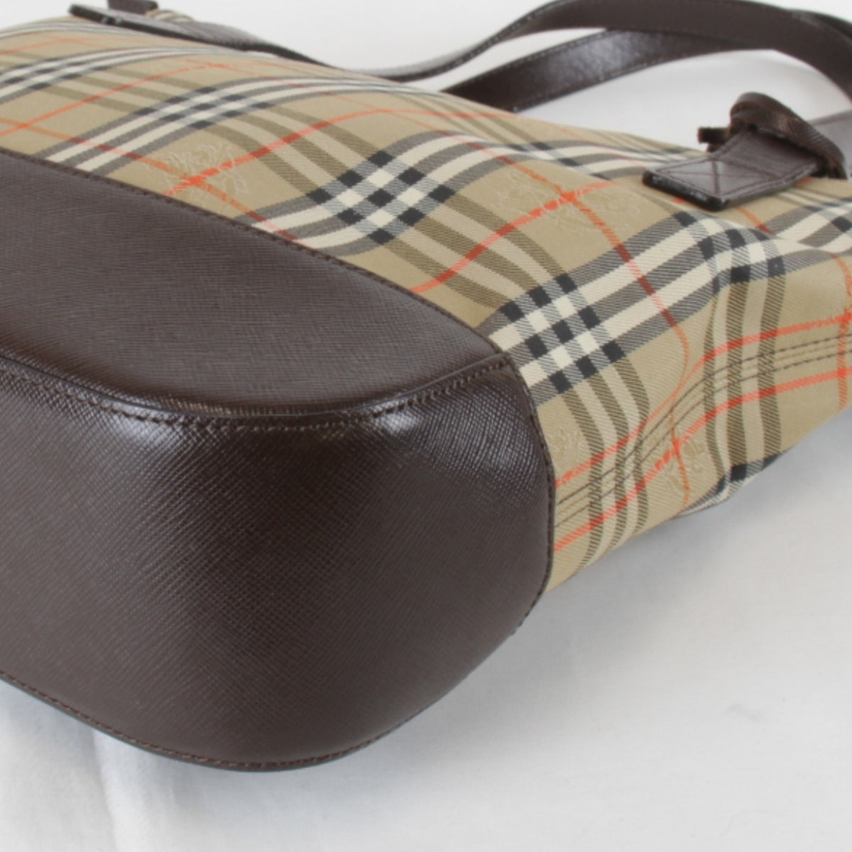 Burberry Beige Canvas Leather Tote Bag (Pre-Owned)