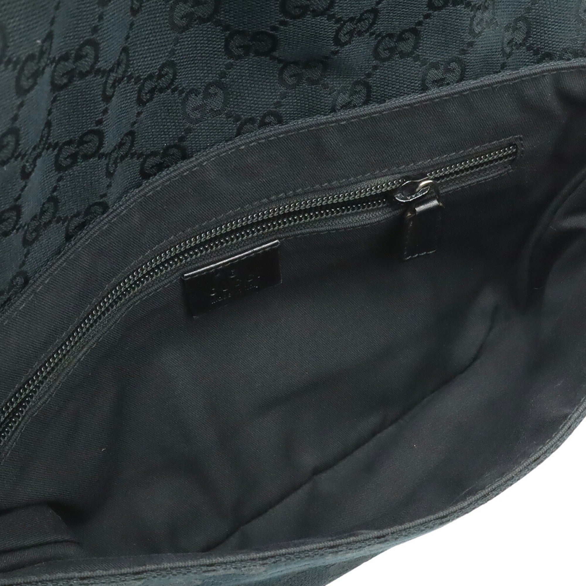 Gucci Black Gg Canvas Leather Fanny Pack Pouch Sling Bag (Pre-Owned)