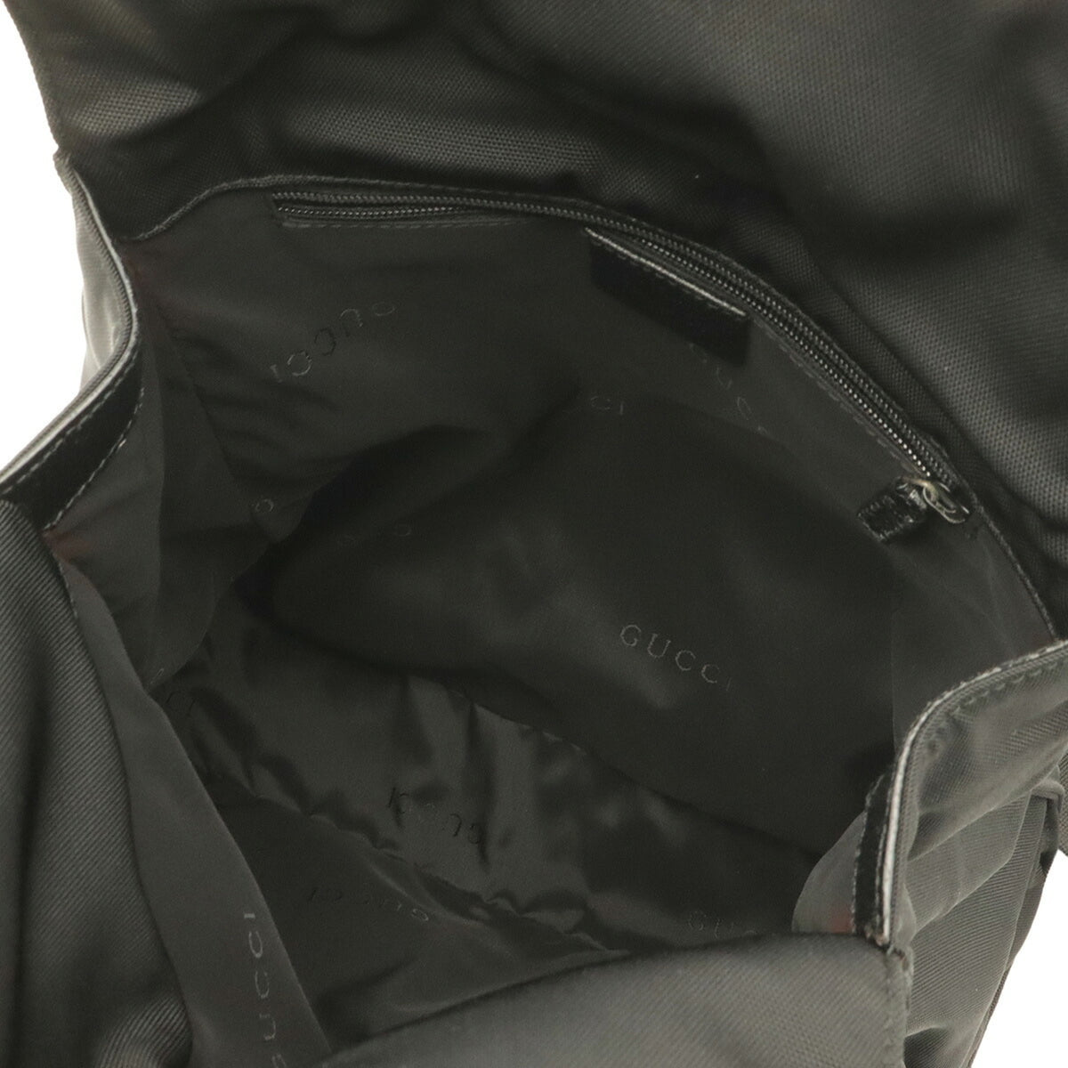 Gucci Black Nylon Leather Backpack (Pre-Owned)