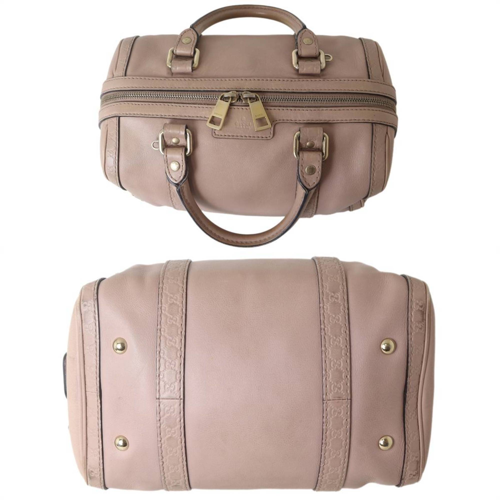 Gucci Beige Boston Bag Handbag Shoulder Bag (Pre-Owned)