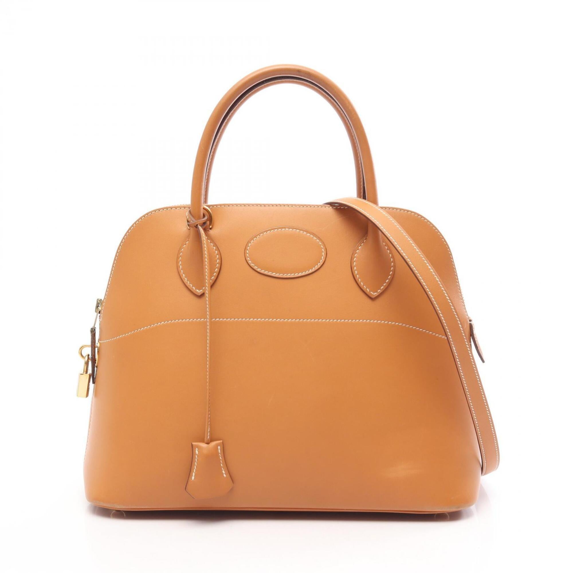 Hermes Brown Natural Chamonix Leather Handbag (Pre-Owned)