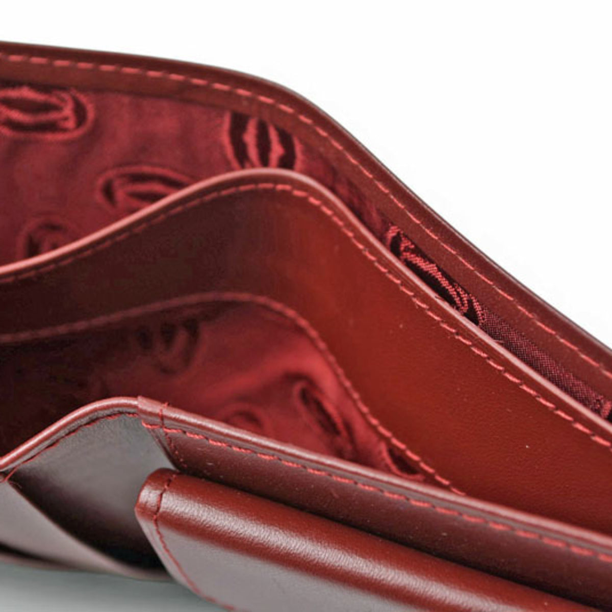 Cartier Bordeaux Leather Wallet (Bi-Fold) (Pre-Owned)