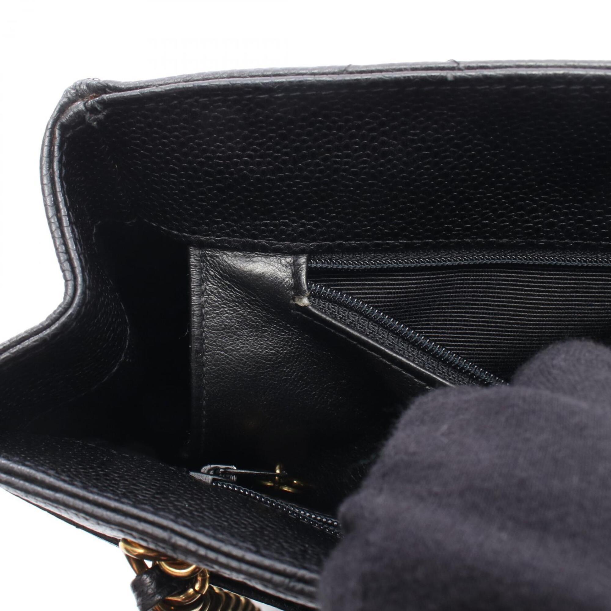 Chanel Matelasse Black Grained Calfskin Handbag Tote Bag (Pre-Owned)