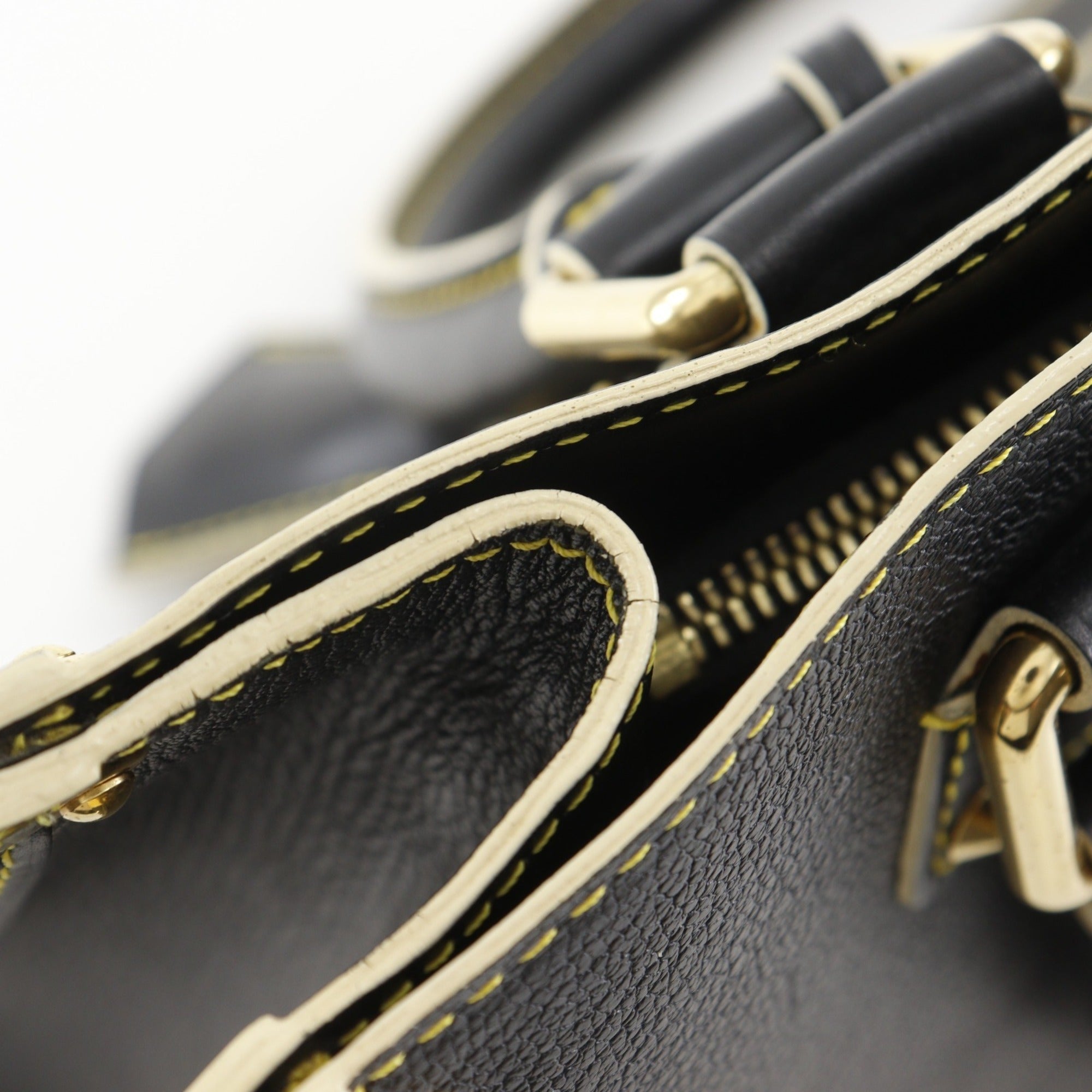 Louis Vuitton Black Noir Leather Tote Bag (Pre-Owned)