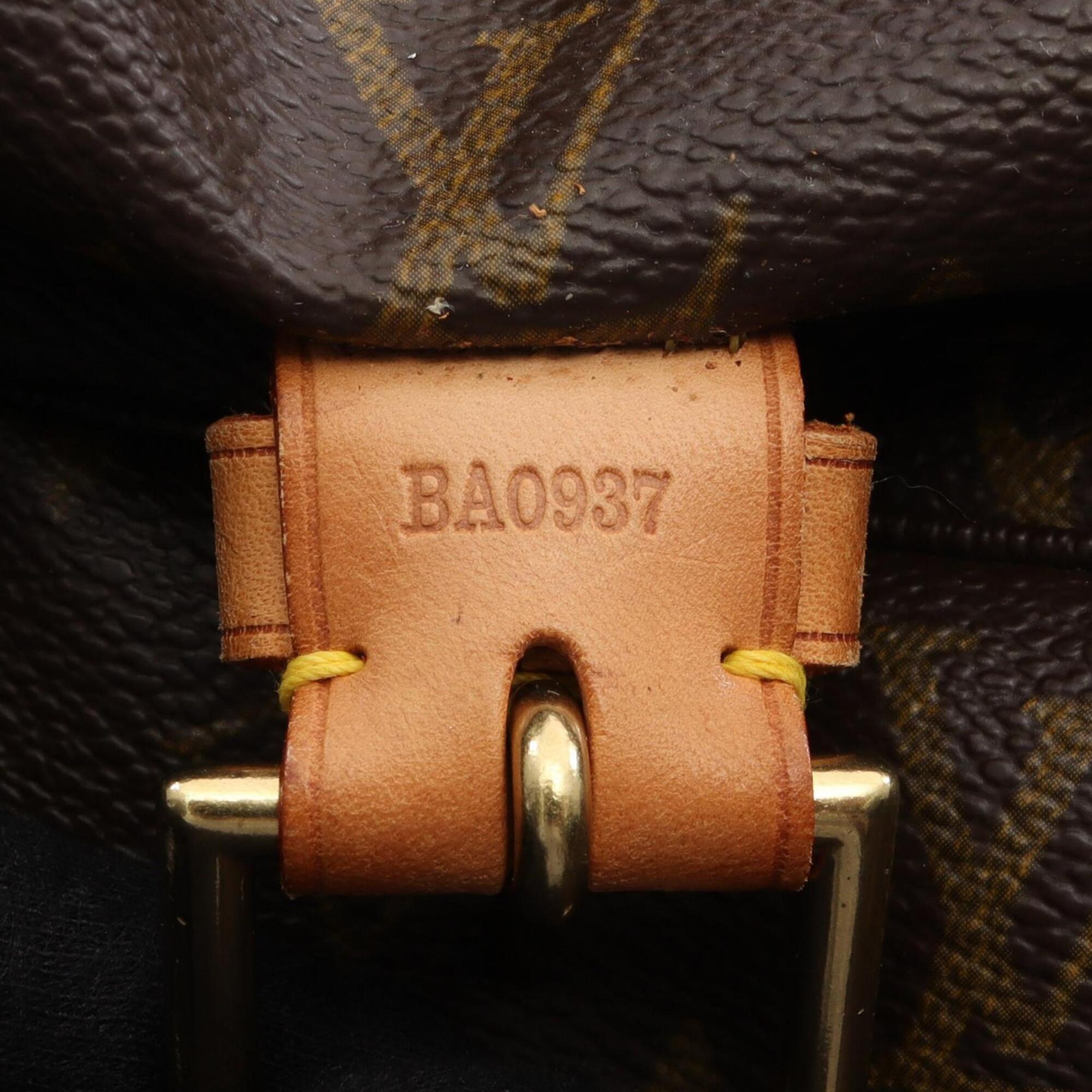 Louis Vuitton Brown Monogram Coated Canvas Leather Backpack (Pre-Owned)