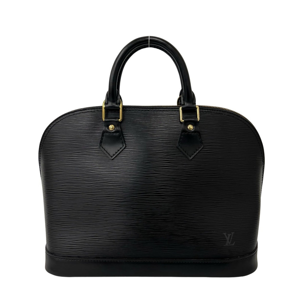 Louis Vuitton Black Leather Boston Bag Handbag (Pre-Owned)