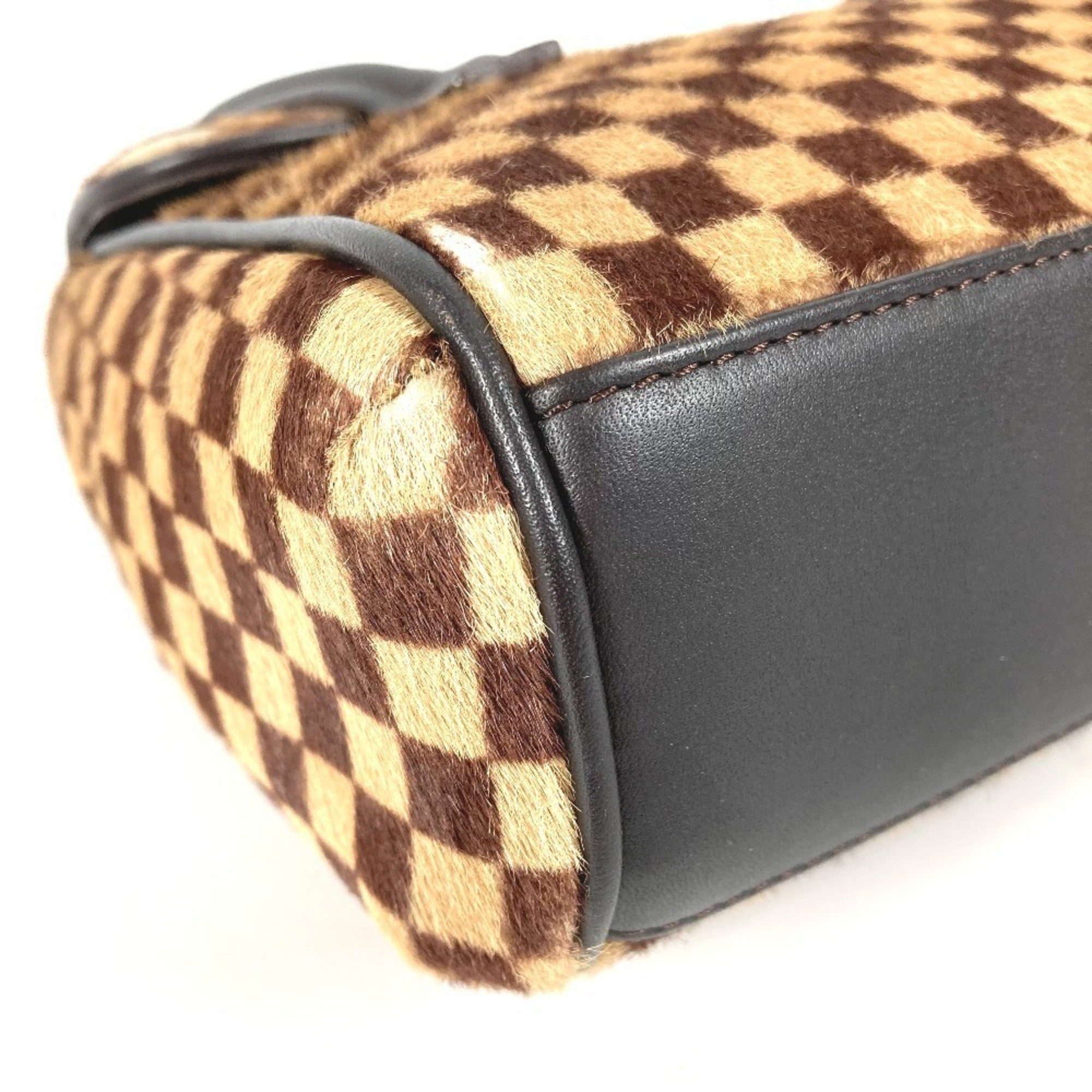 Louis Vuitton Brown Leather Handbag Tote Bag (Pre-Owned)