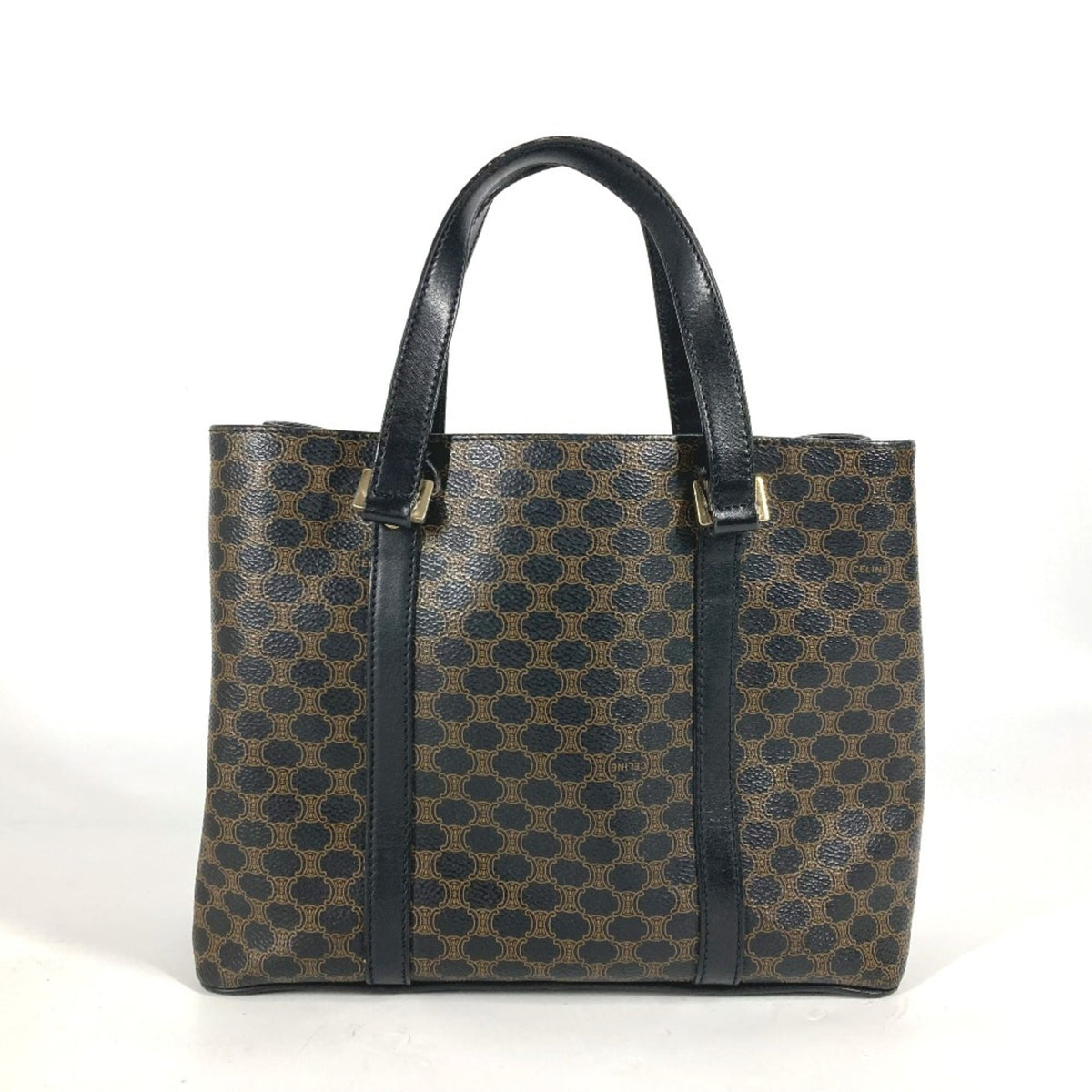 Celine Black Brown Pvc Leather Handbag Tote Bag (Pre-Owned)