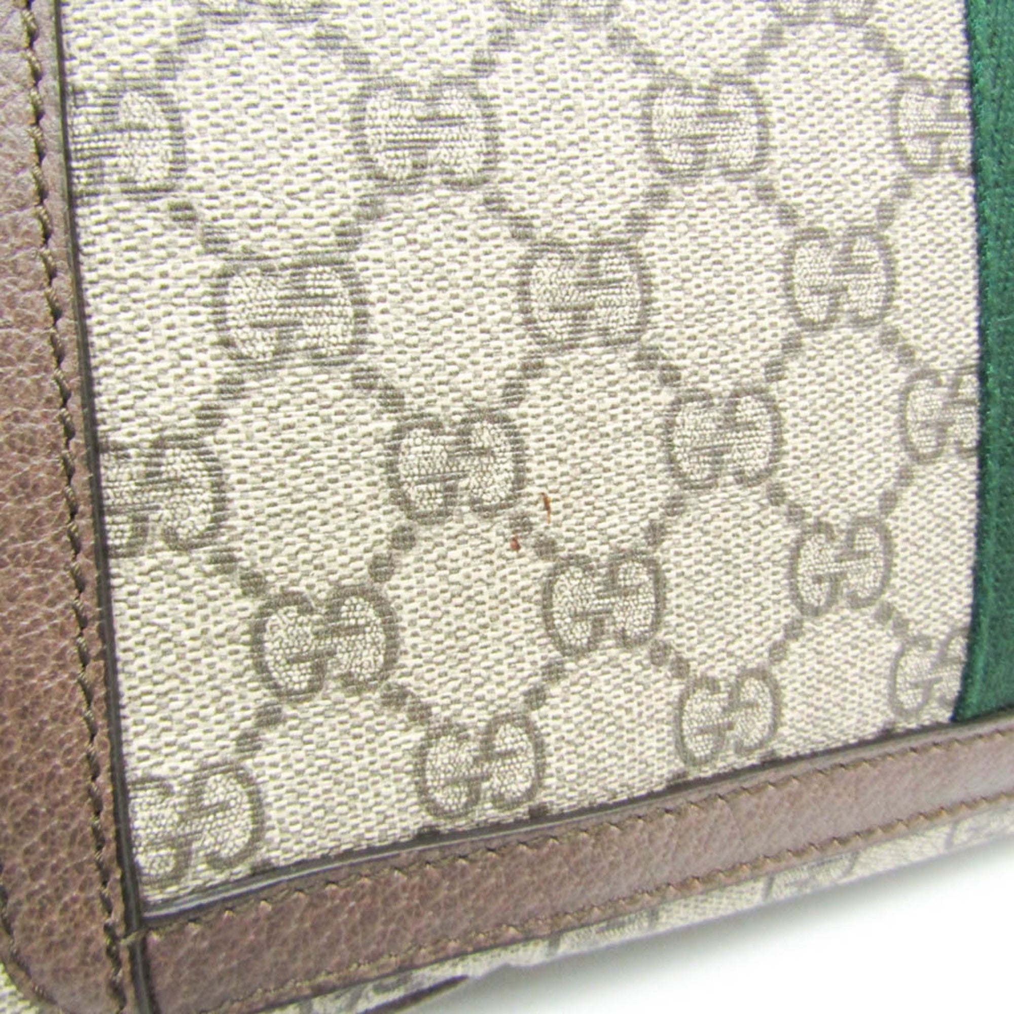 Gucci Ophidia Beige Pvc Shoulder Bag (Pre-Owned)