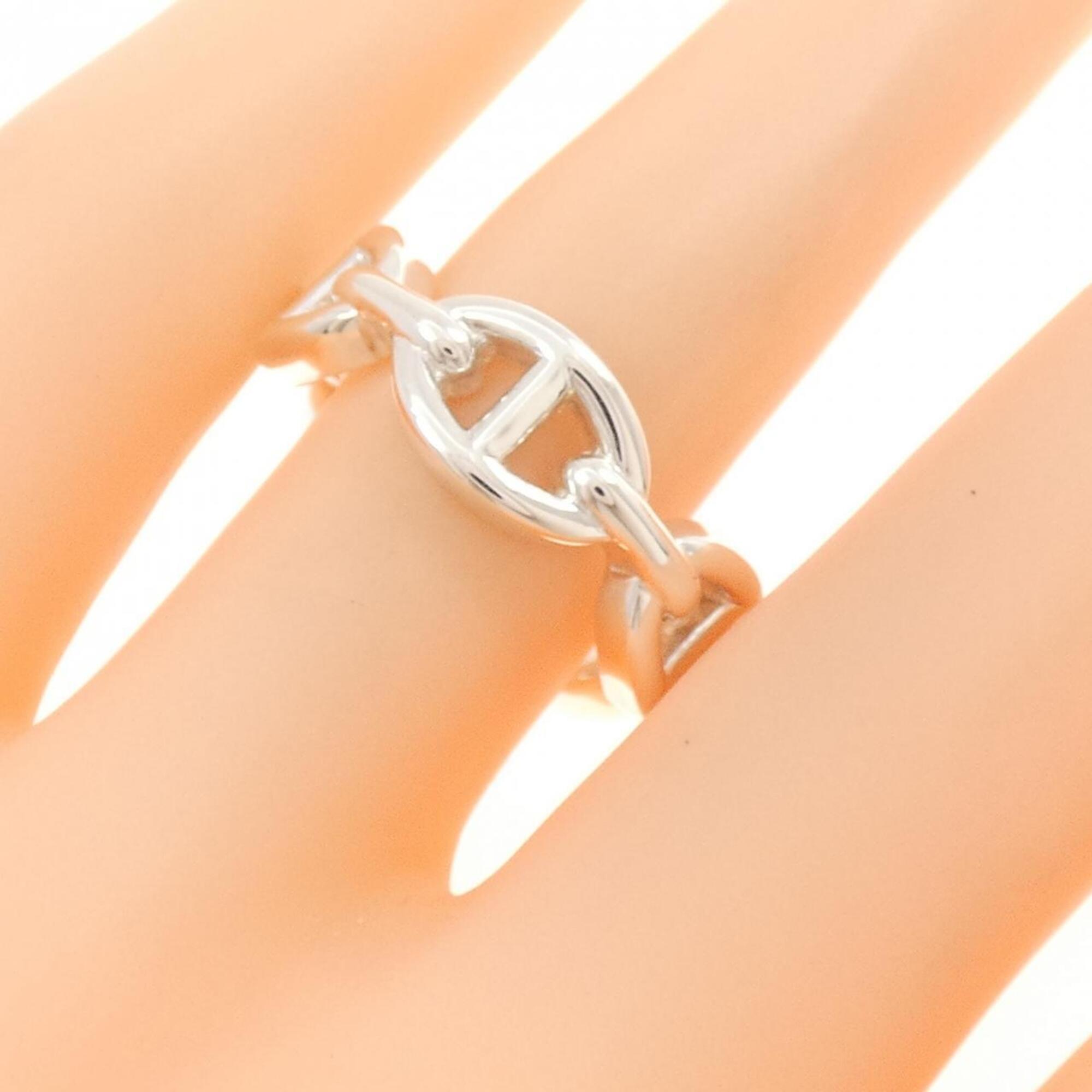 Hermes Silver 925 Band Ring (Pre-Owned)