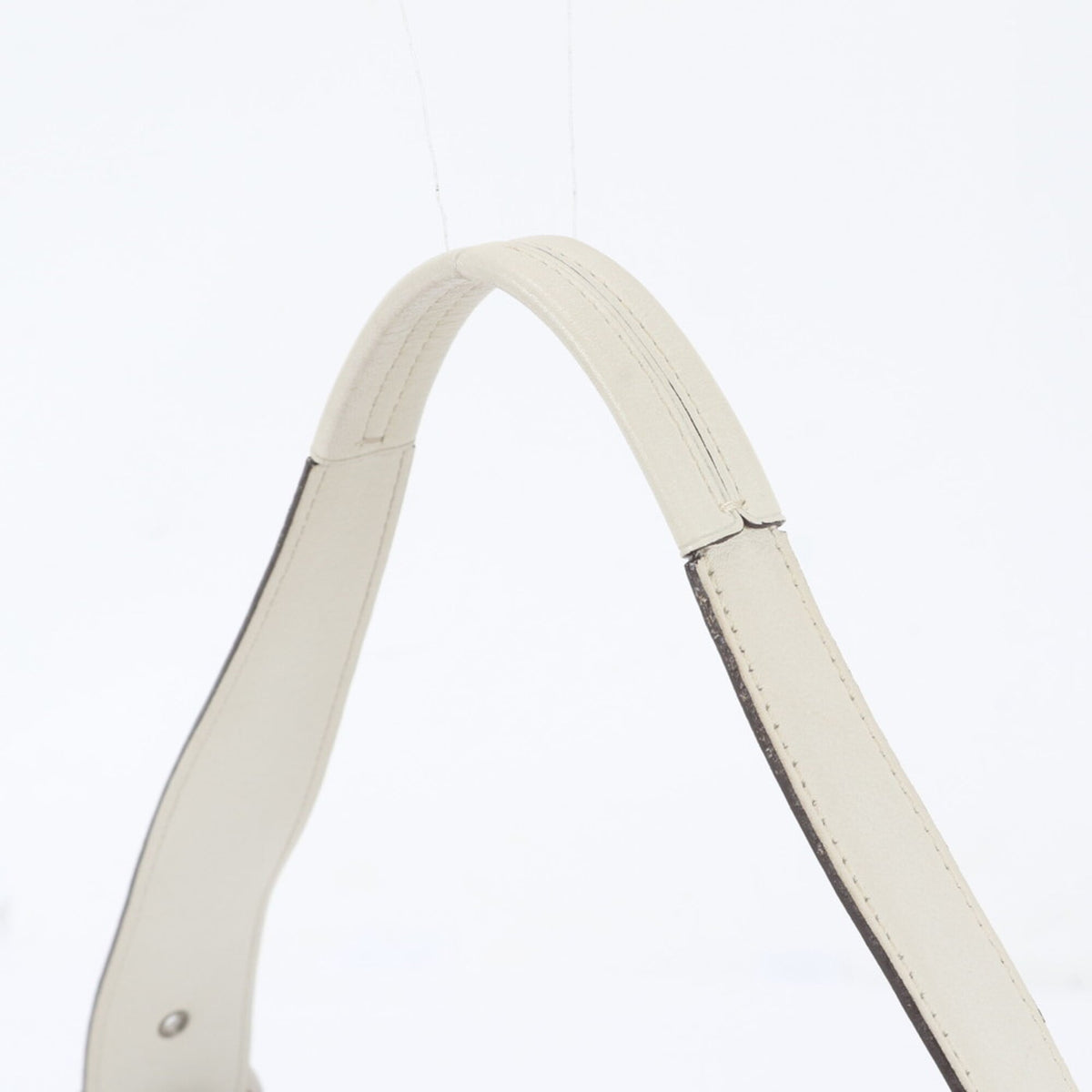 Coach Beige Off-White Leather Canvas Shoulder Bag Tote Bag (Pre-Owned)