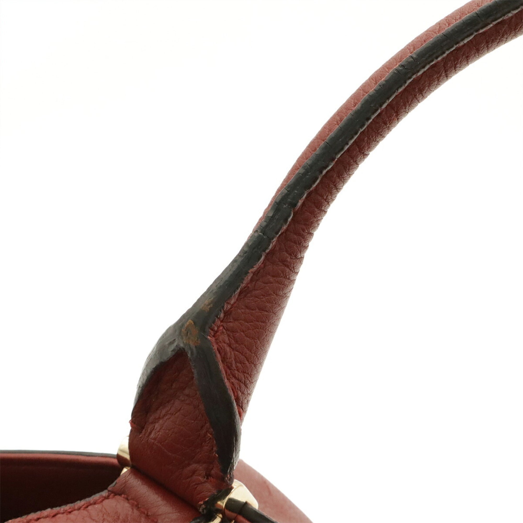 Cartier Bordeaux Leather Handbag Shoulder Bag (Pre-Owned)