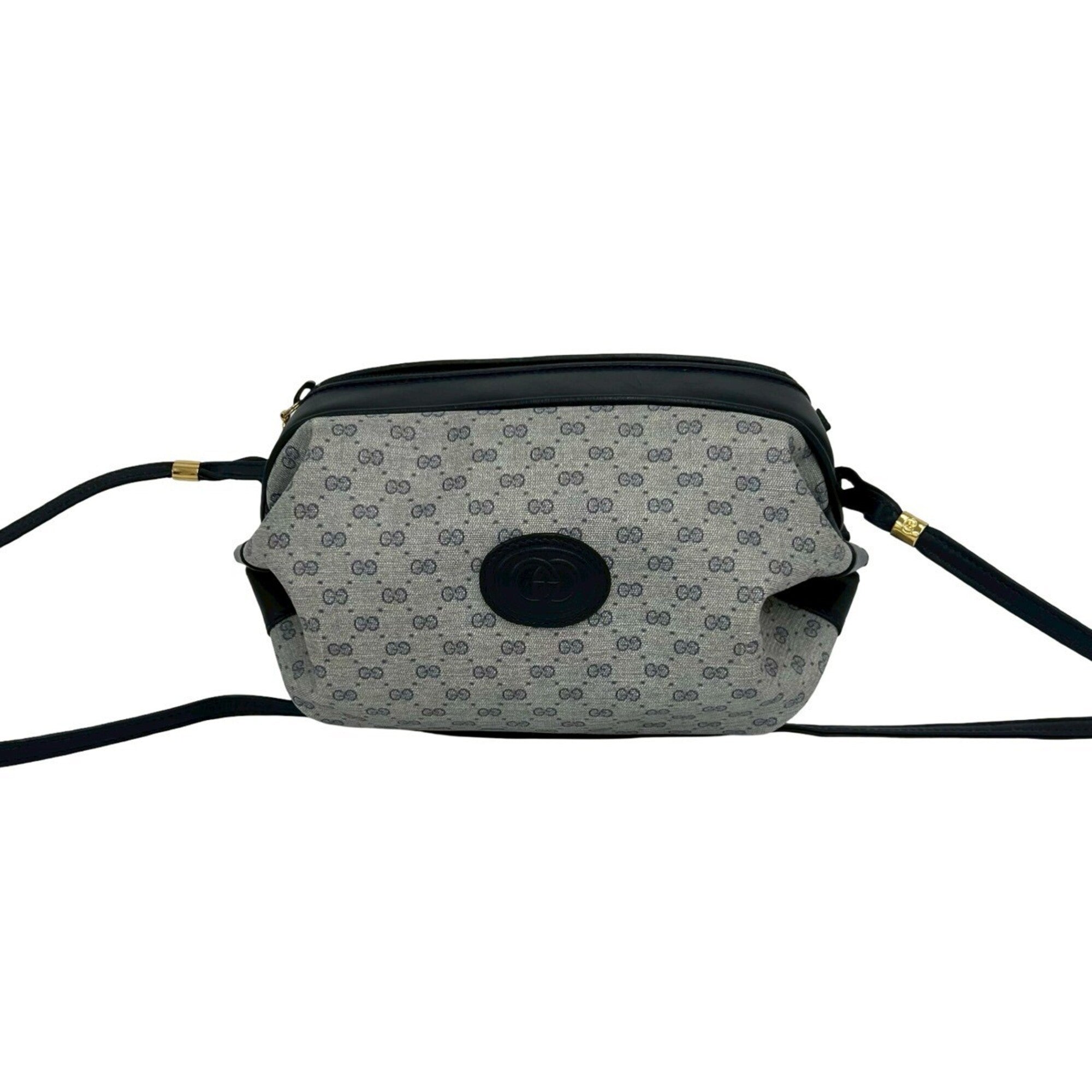 Gucci Navy Leather Pvc Pochette Shoulder Bag (Pre-Owned)